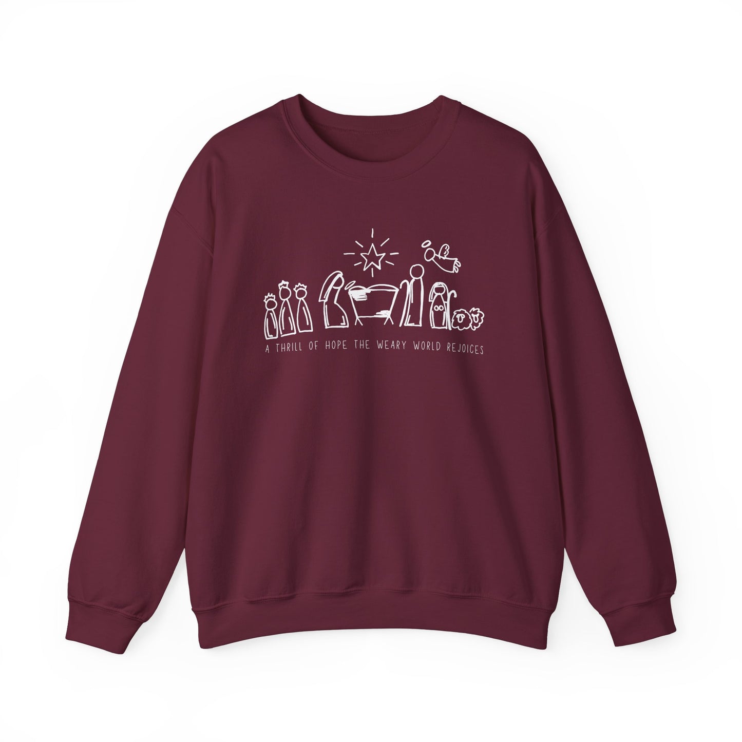 A Thrill of Hope Nativity Crewneck Sweatshirt