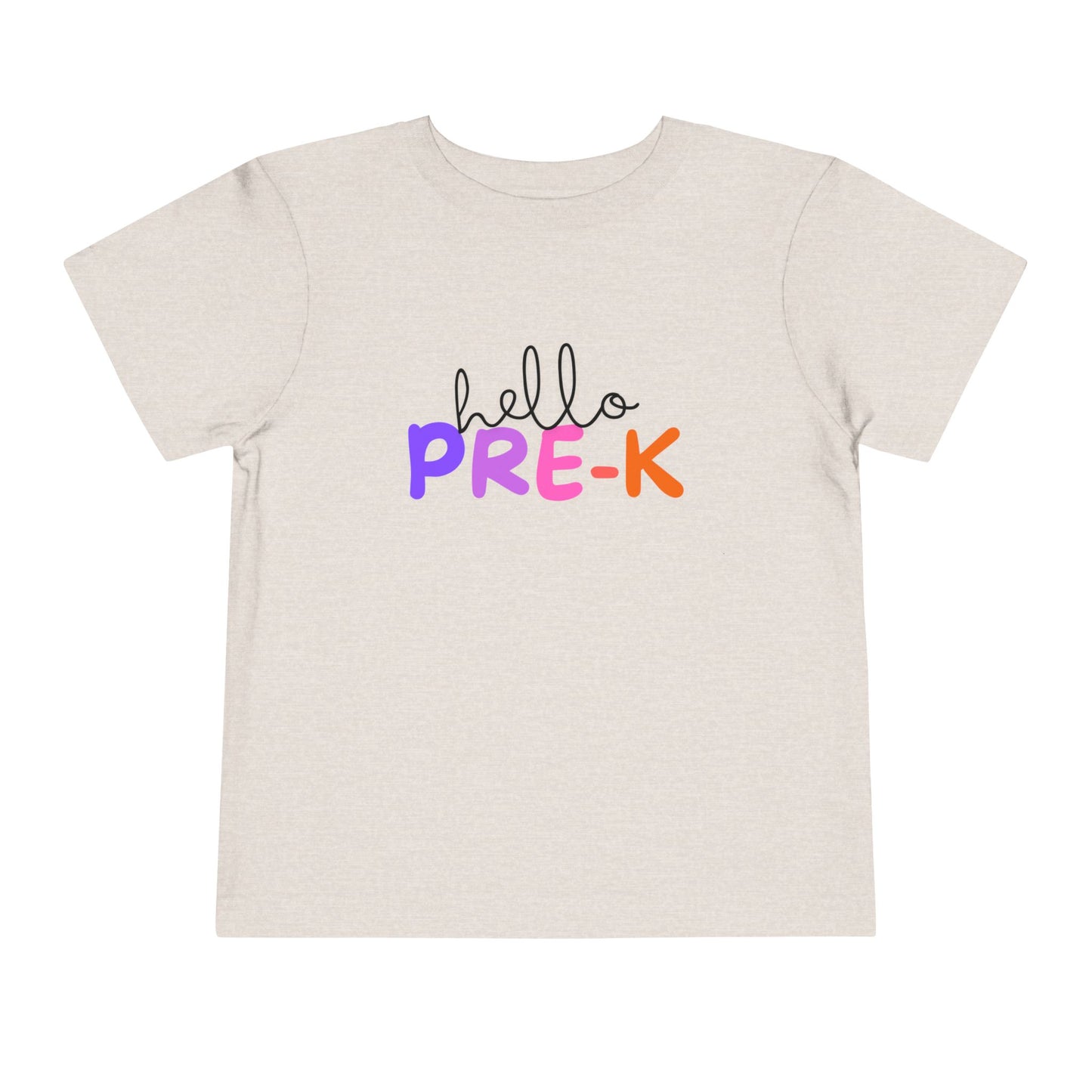 Hello Pre-K Girly Toddler Short Sleeve Tee