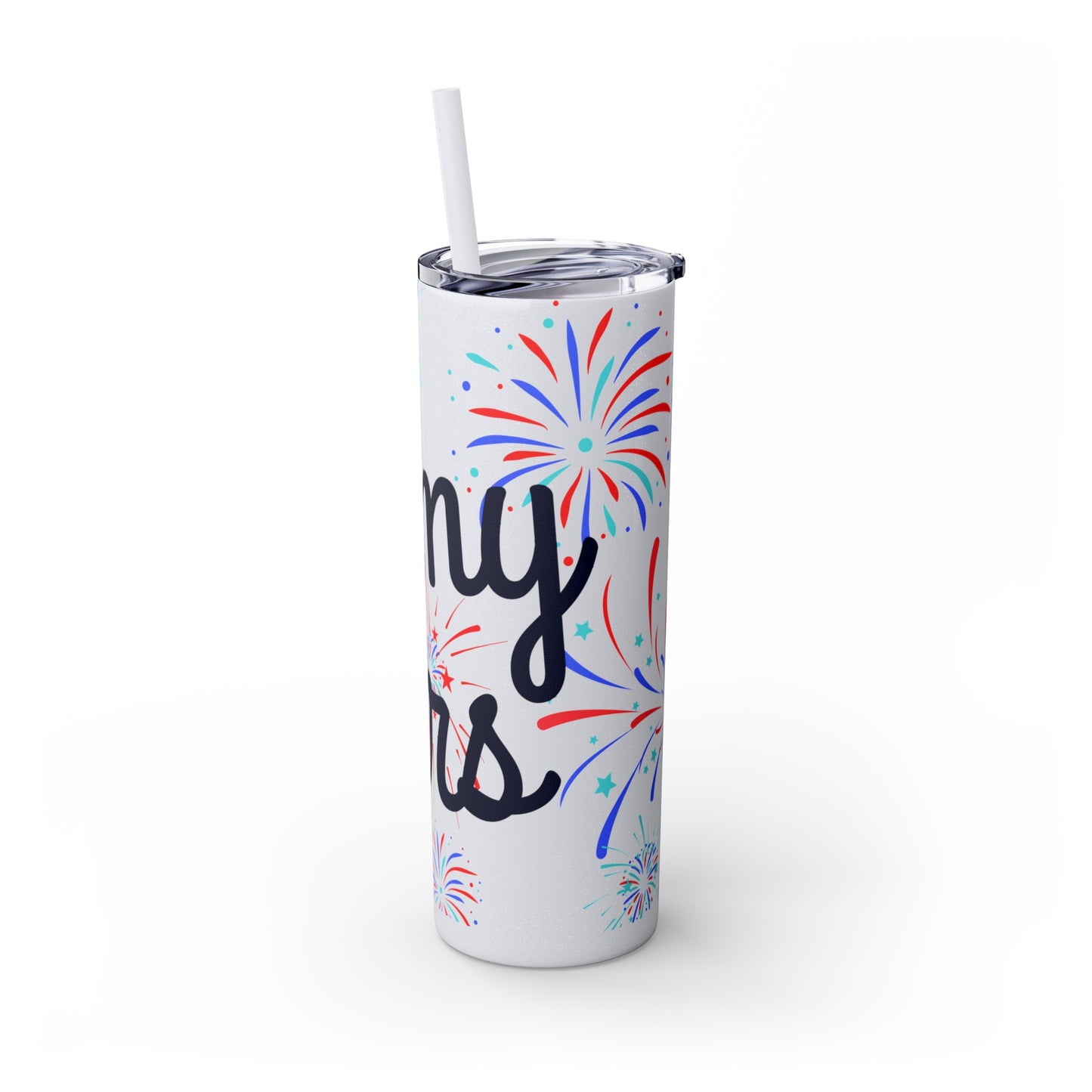 Oh My Stars Skinny Tumbler with Straw, 20oz