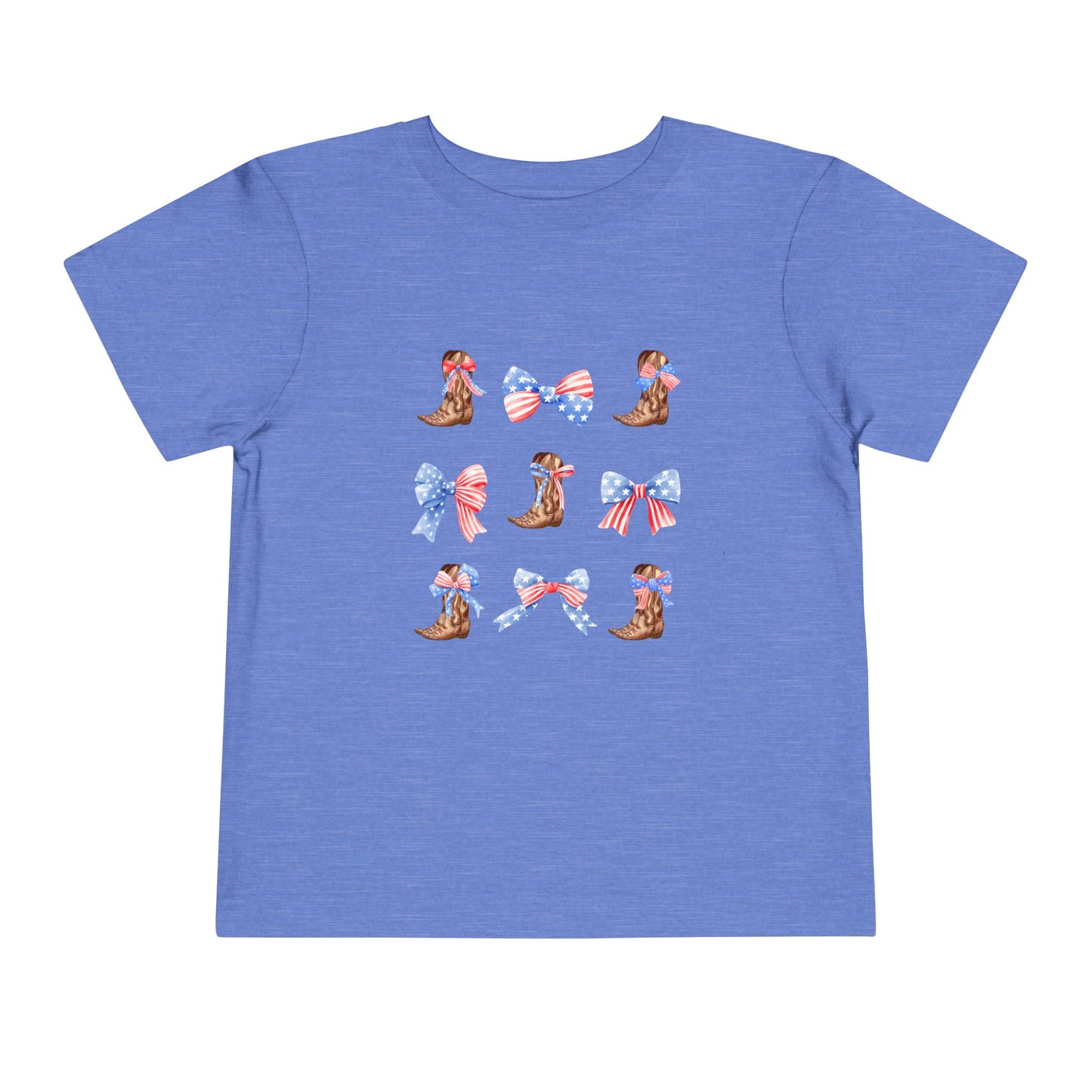 All American Boots & Bows Toddler Short Sleeve Tee