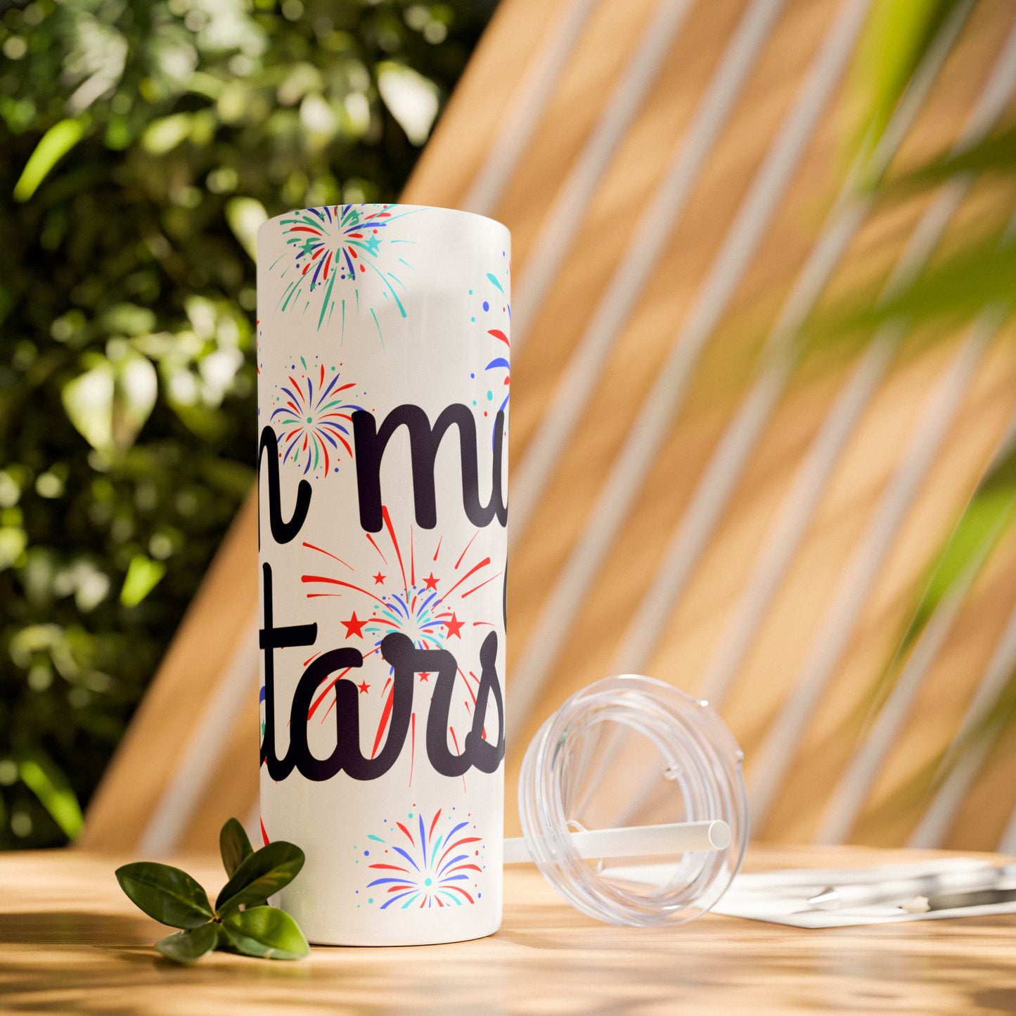 Oh My Stars Skinny Tumbler with Straw, 20oz
