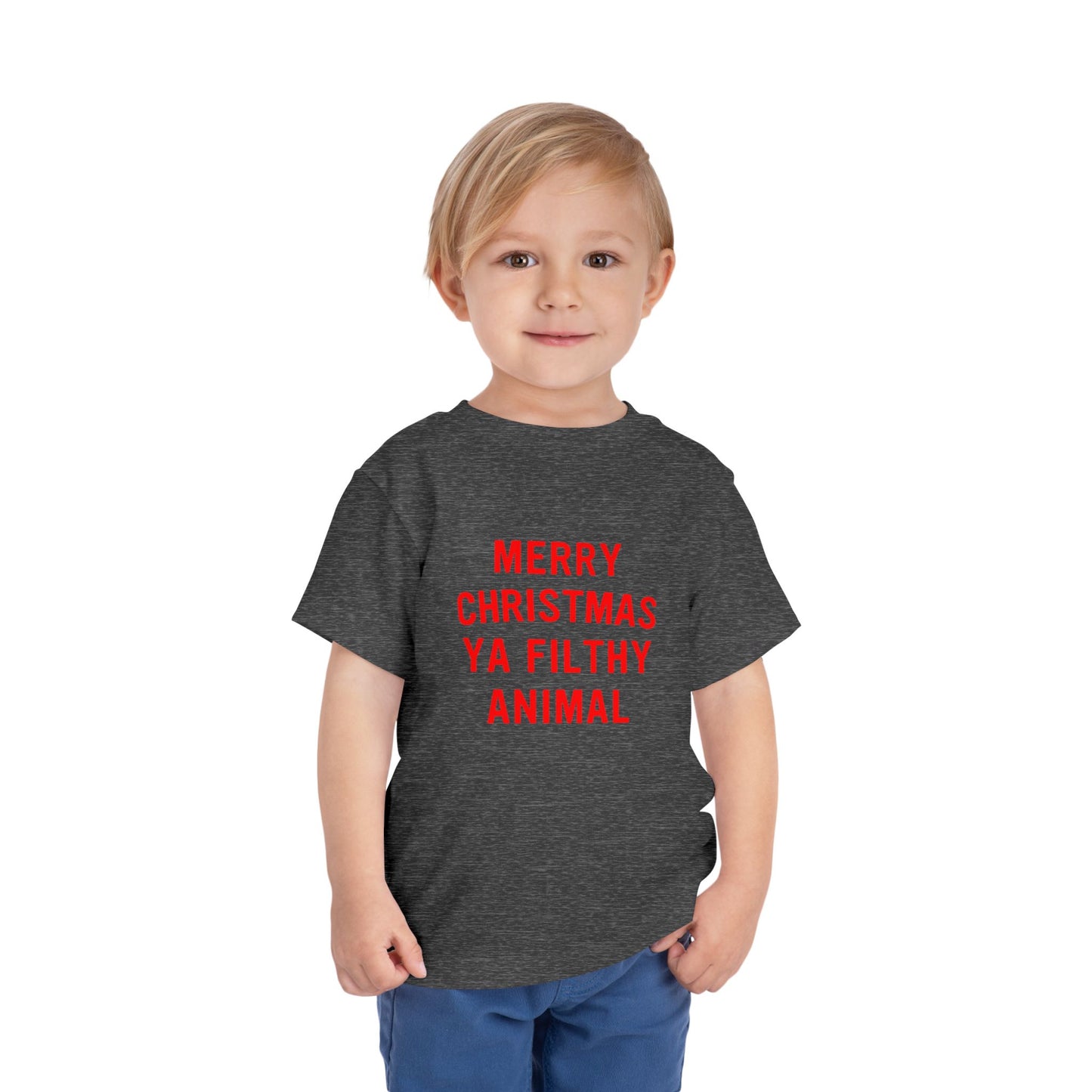 Merry Christmas Ya Filthy Animal Toddler Short Sleeve Tee