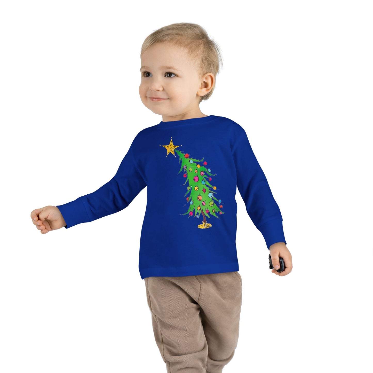 Welcome Christmas Toddler Long Sleeve Tee