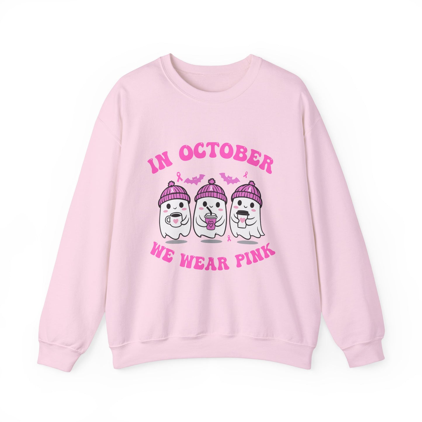 In October We Wear Pink Boo Crewneck Sweatshirt