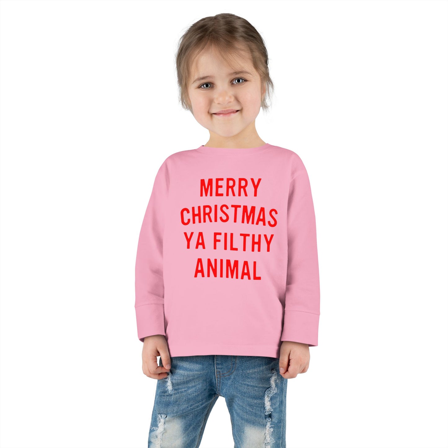 Merry Christmas Ya Filthy Animal Toddler Long Sleeve Tee