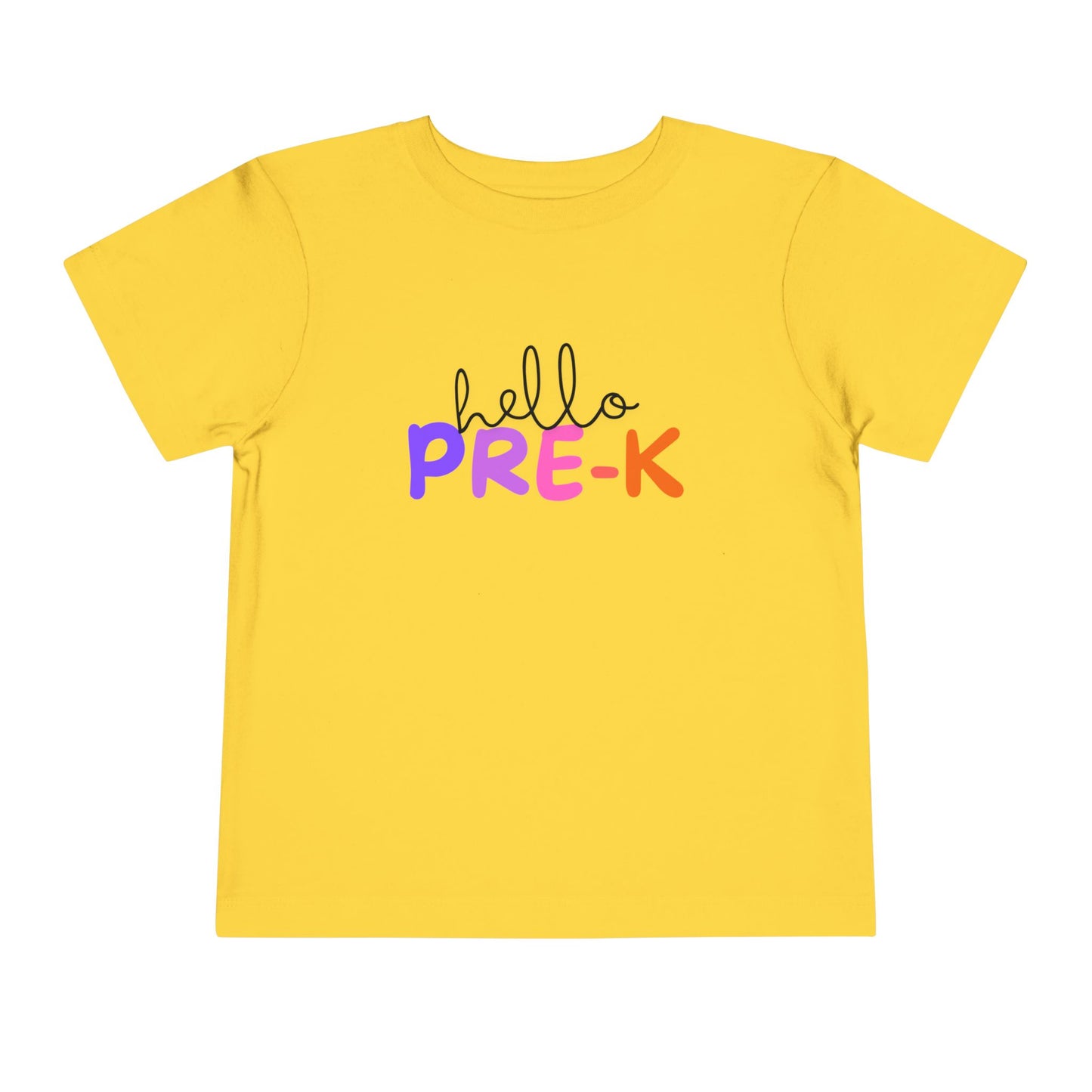 Hello Pre-K Girly Toddler Short Sleeve Tee