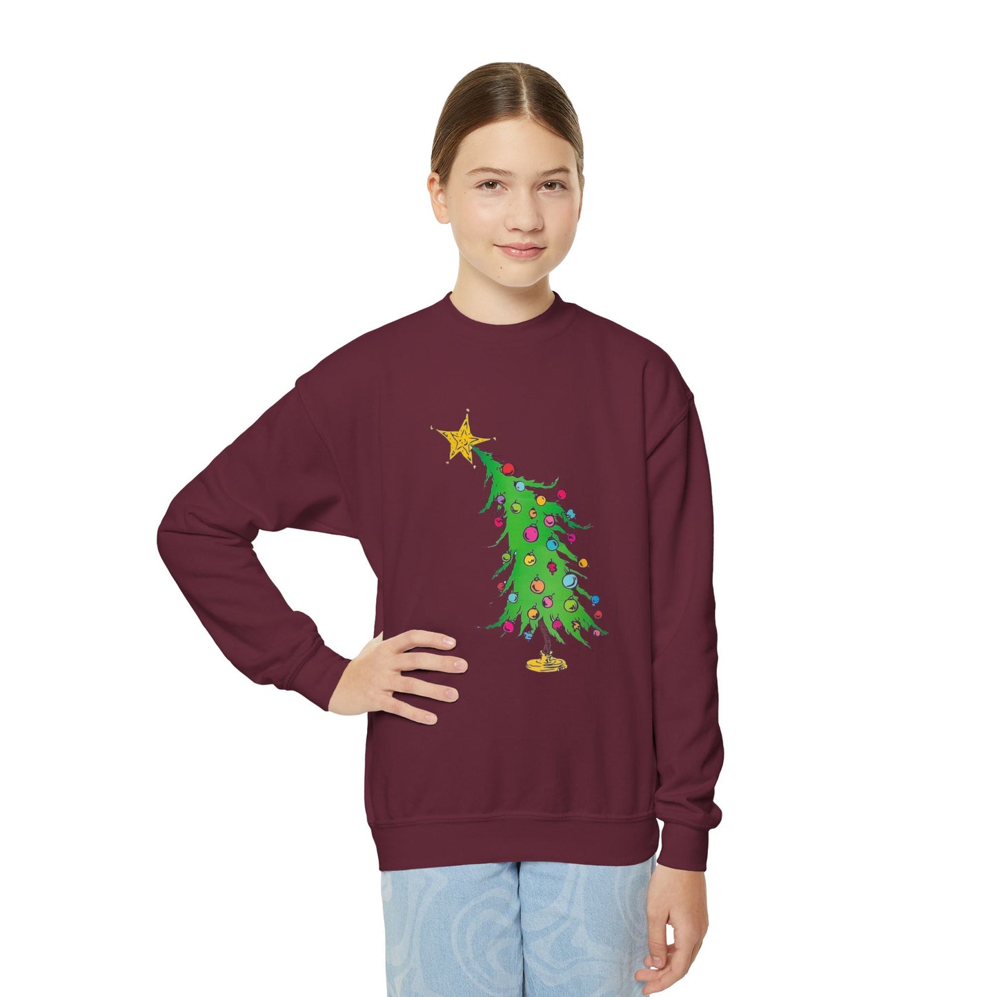 Welcome Christmas Youth Crewneck Sweatshirt