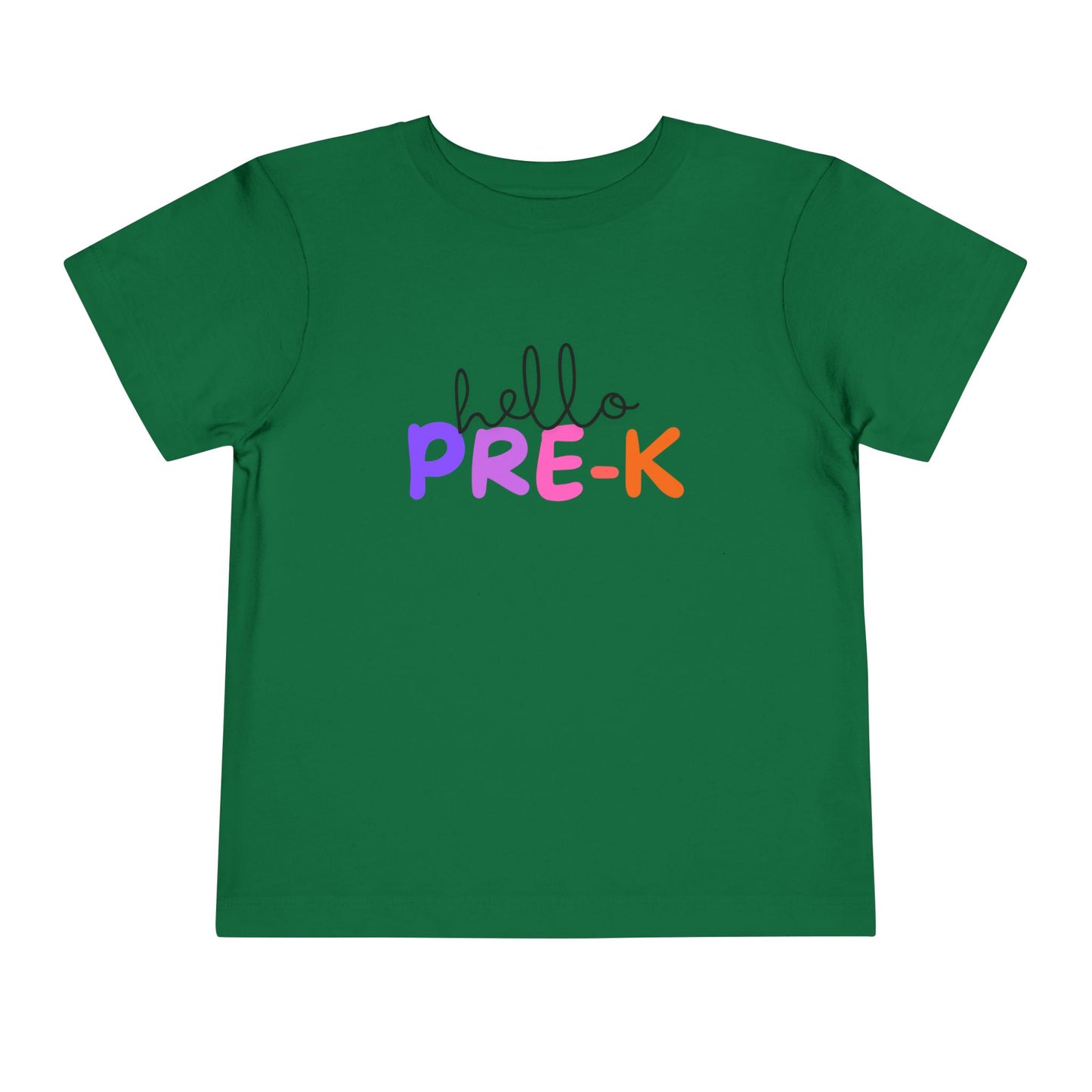 Hello Pre-K Girly Toddler Short Sleeve Tee