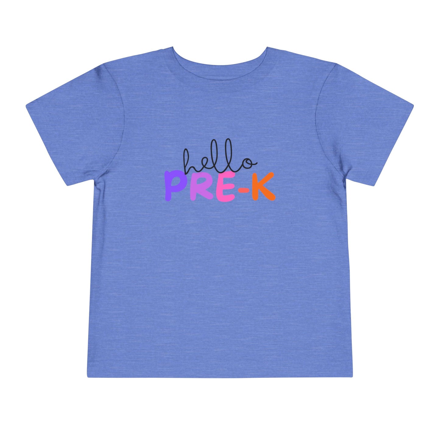 Hello Pre-K Girly Toddler Short Sleeve Tee