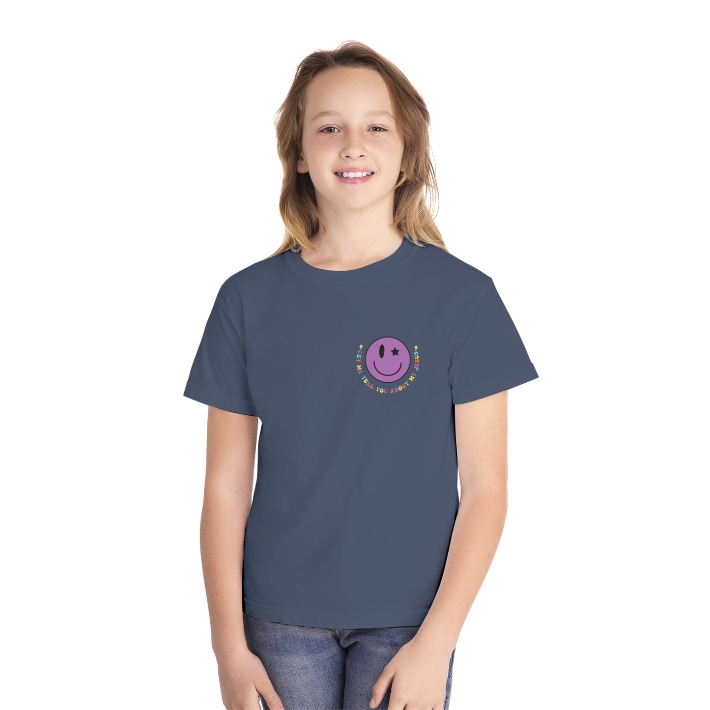Let Me Tell You About My Jesus Youth Comfort Colors T- Shirt