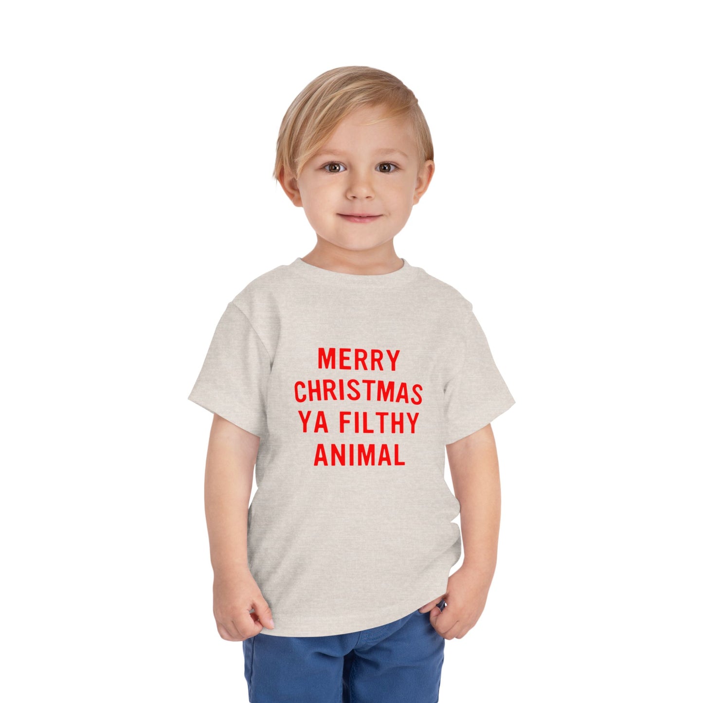 Merry Christmas Ya Filthy Animal Toddler Short Sleeve Tee