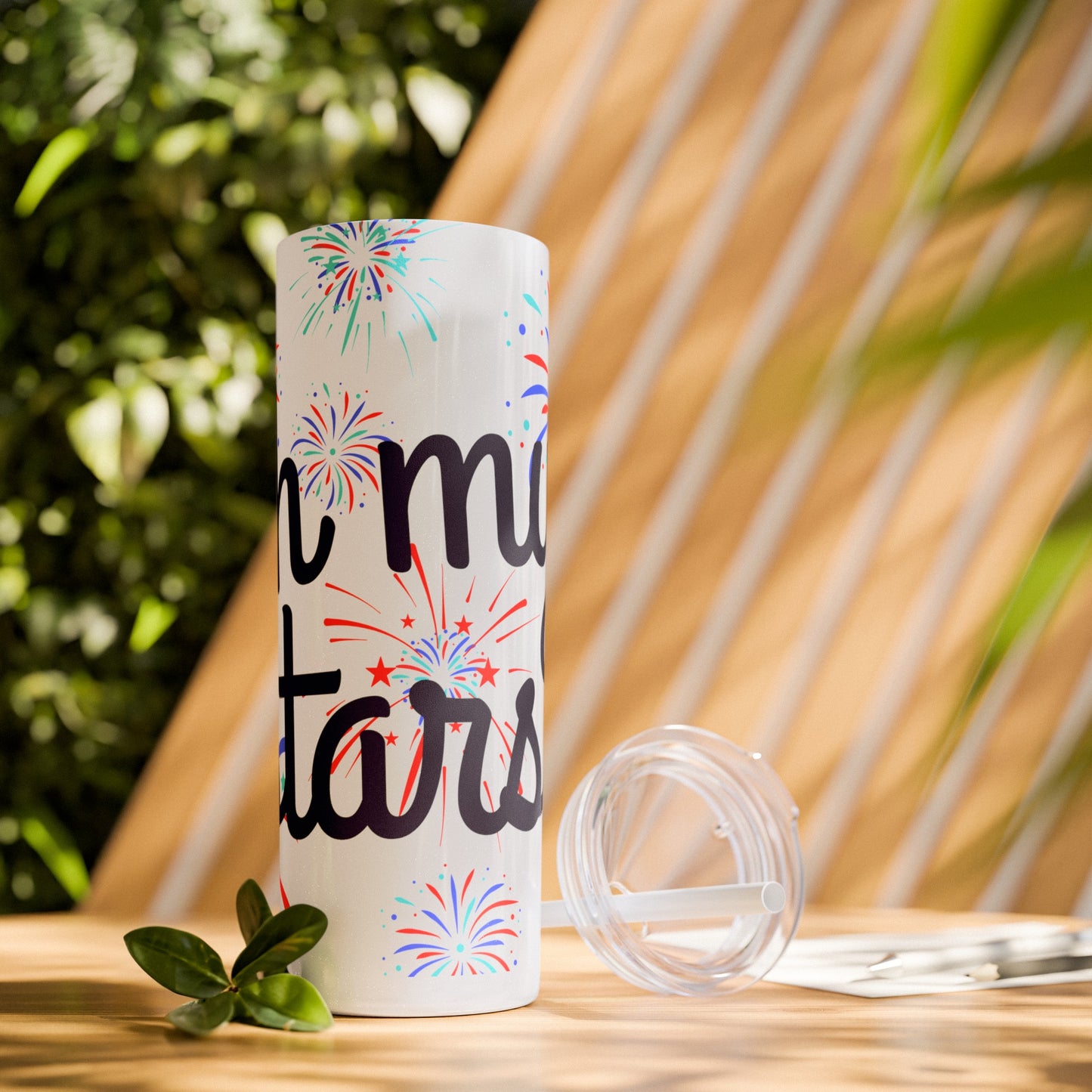 Oh My Stars Skinny Tumbler with Straw, 20oz