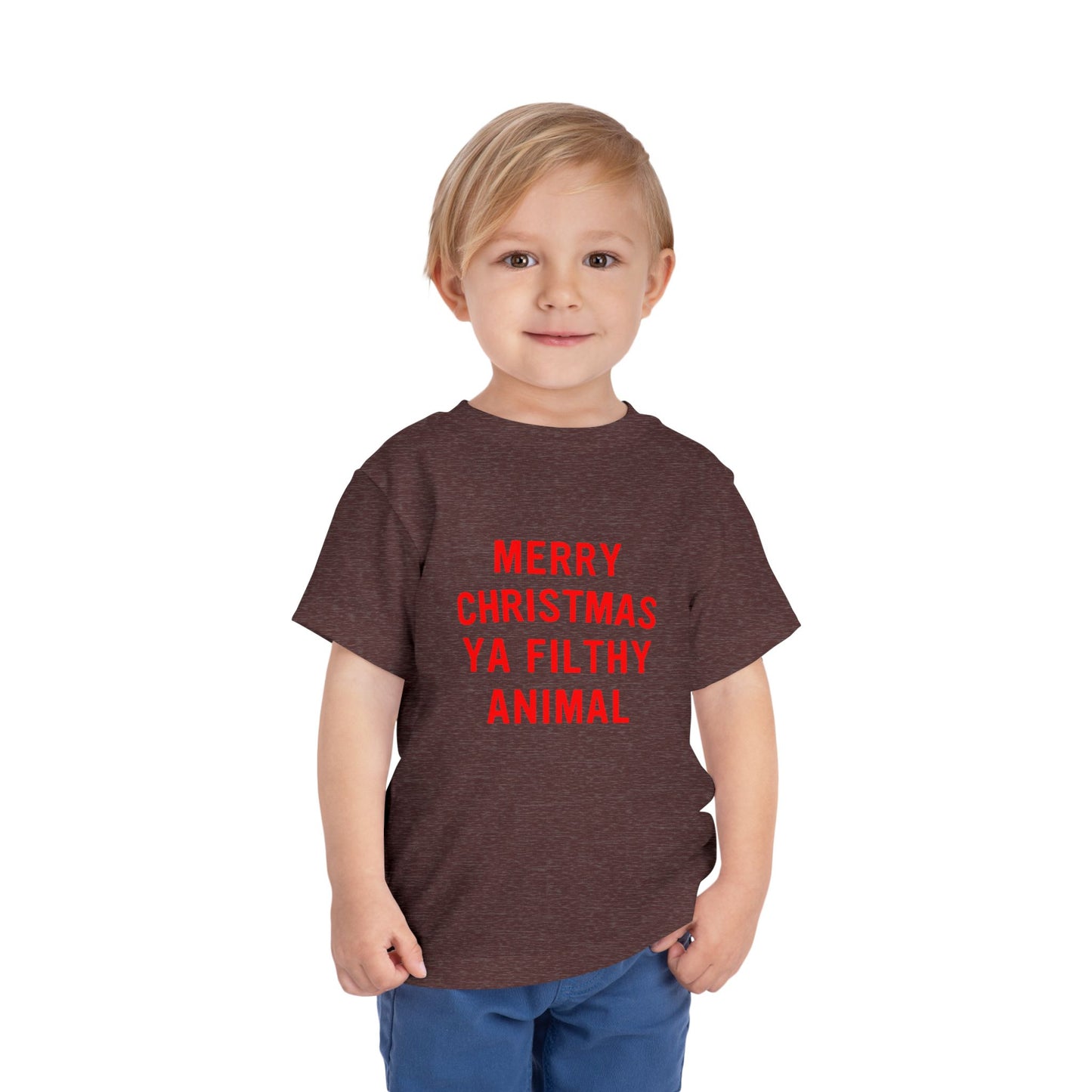 Merry Christmas Ya Filthy Animal Toddler Short Sleeve Tee