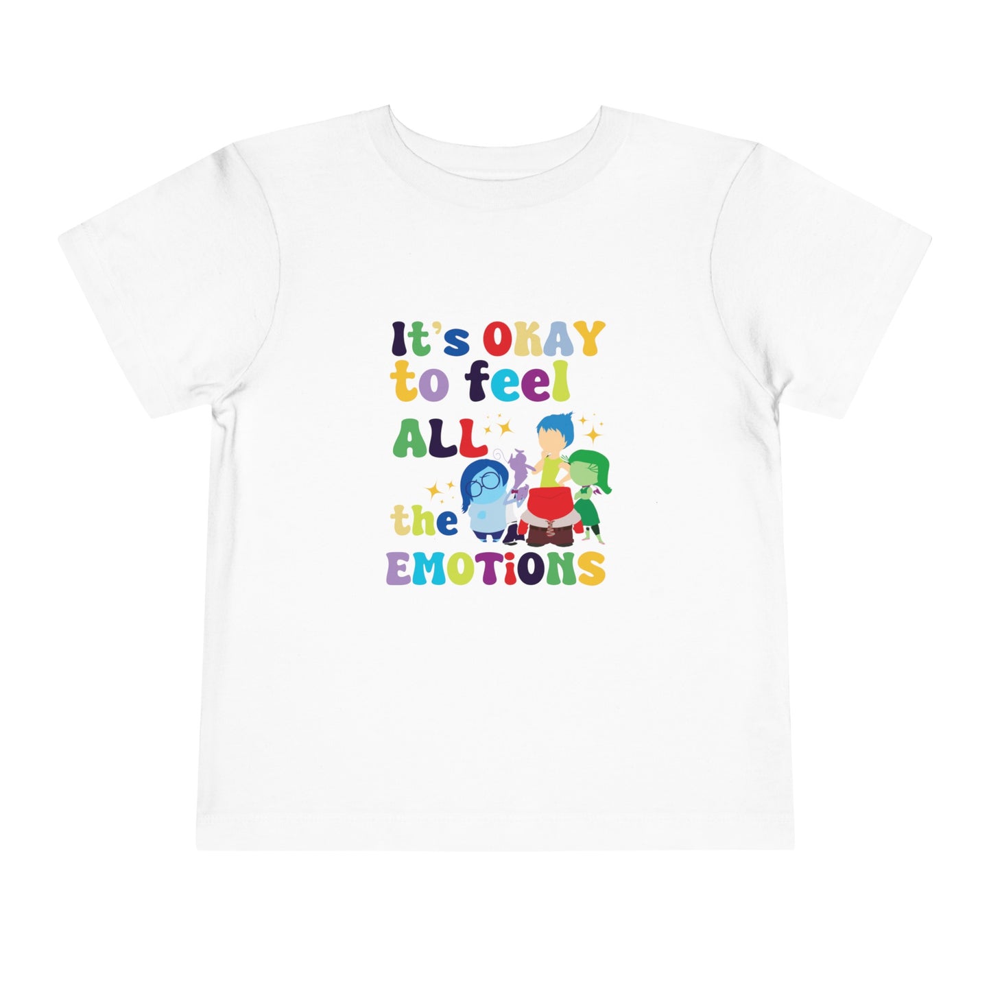 It's Okay to Feel All the Emotions Toddler Short Sleeve Tee