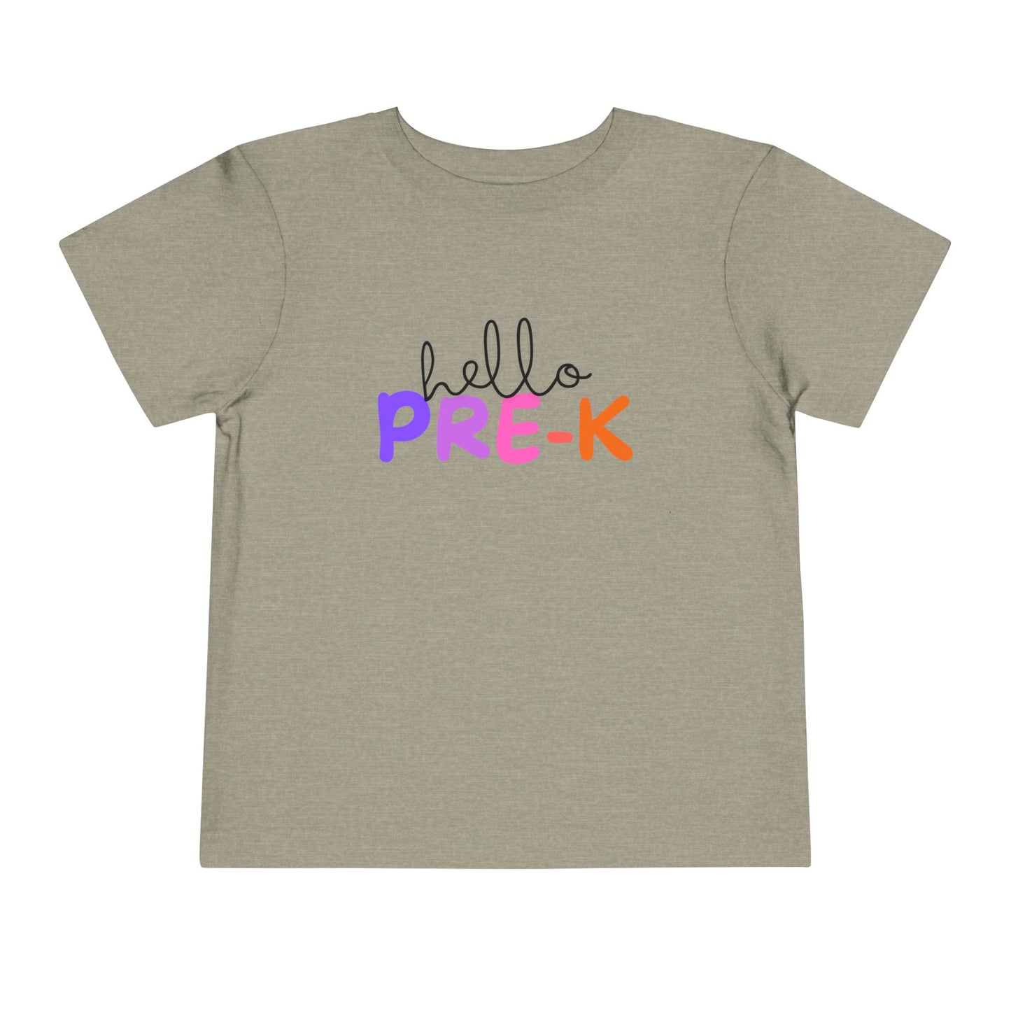Hello Pre-K Girly Toddler Short Sleeve Tee