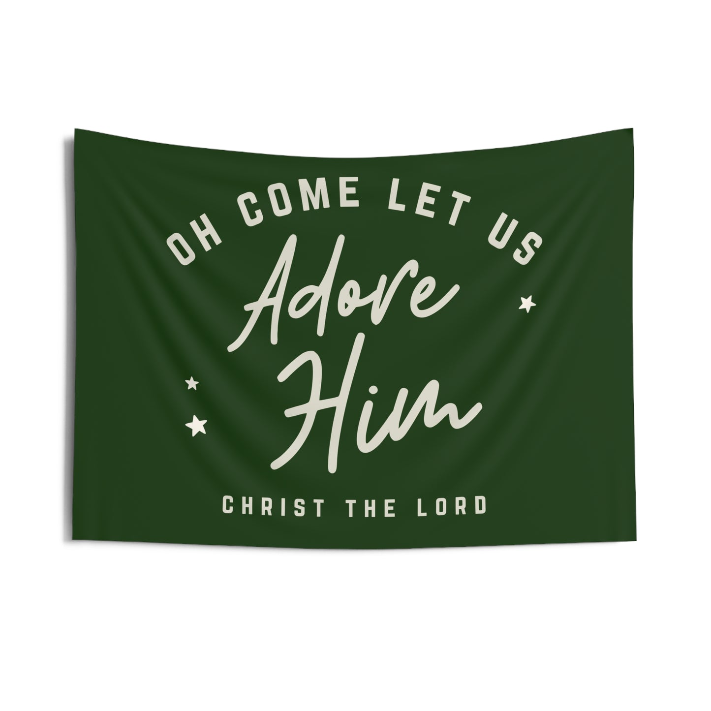 Oh Come Let us Adore Him Christmas Indoor Wall Banner