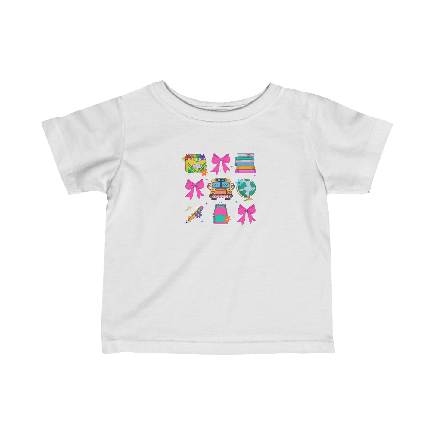 Back to School Bows Infant Fine Jersey Tee