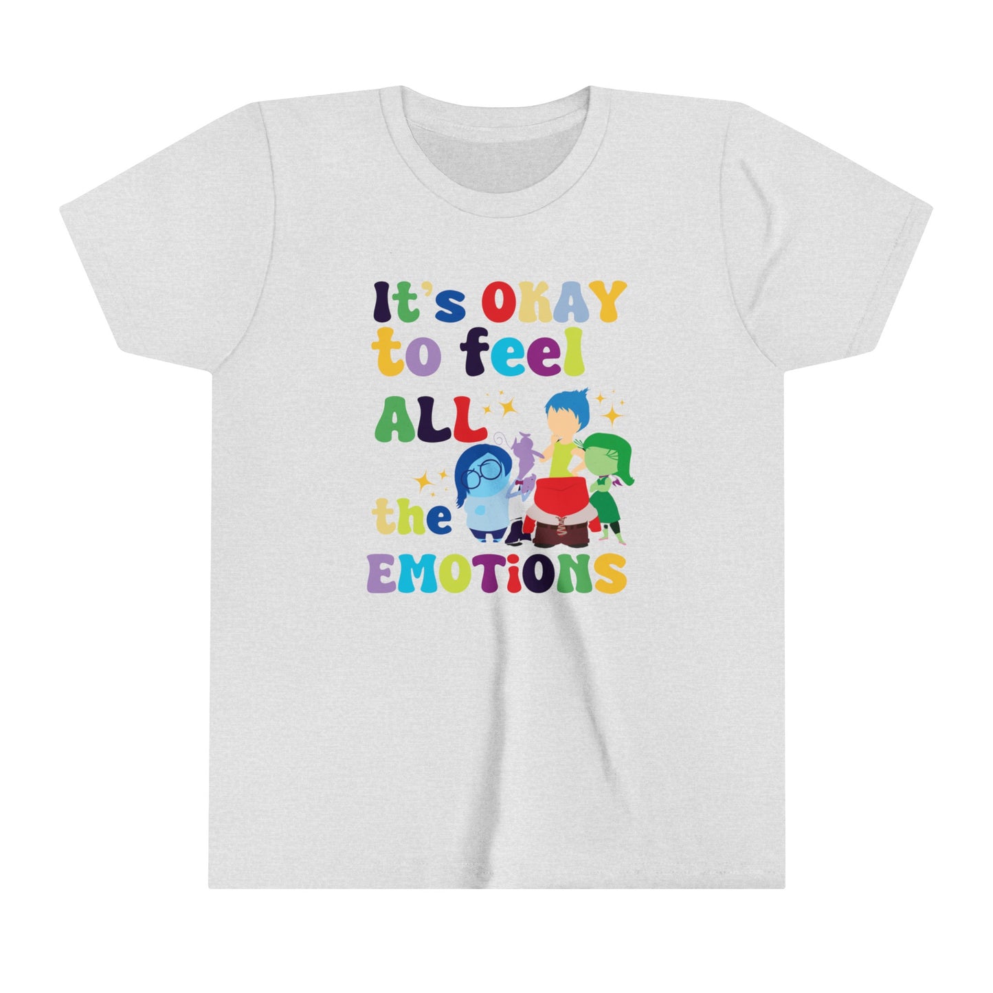 It's Okay to Feel All the Emotions Youth Short Sleeve Tee