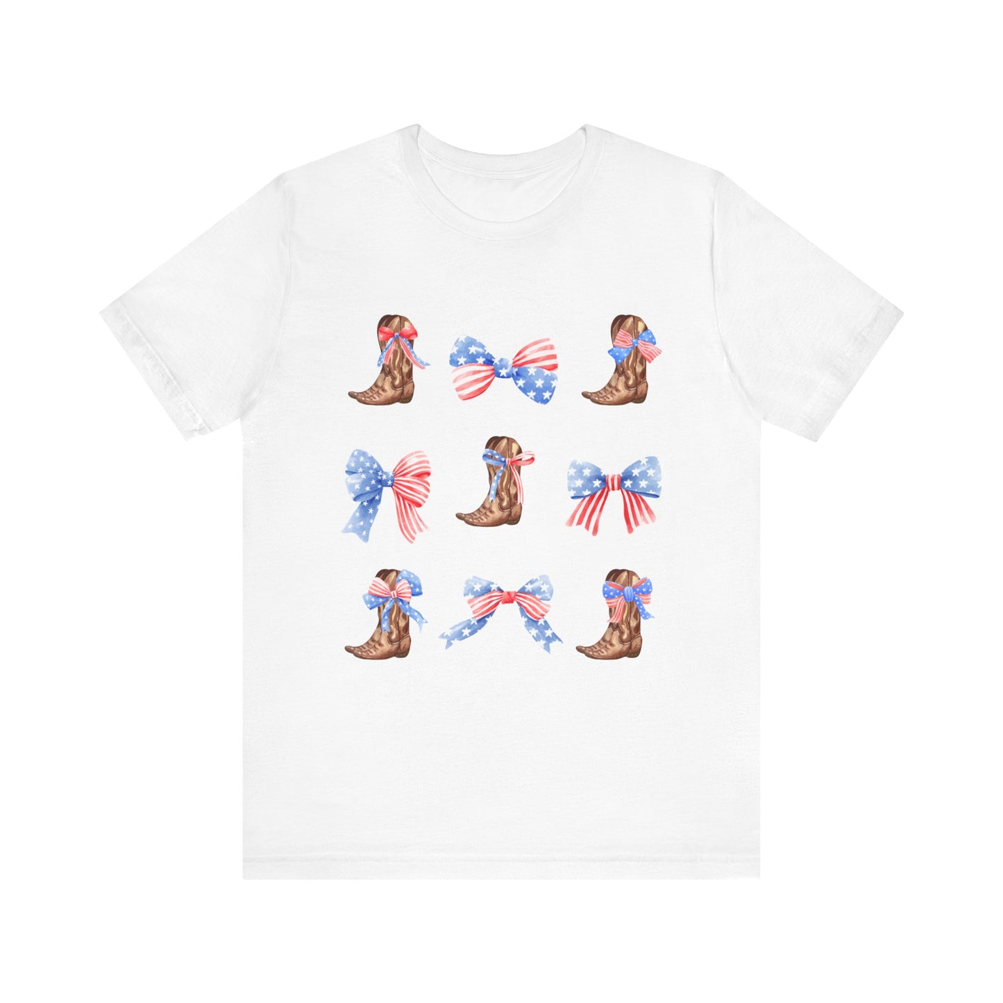 All American Boots & Bows Short Sleeve Tee