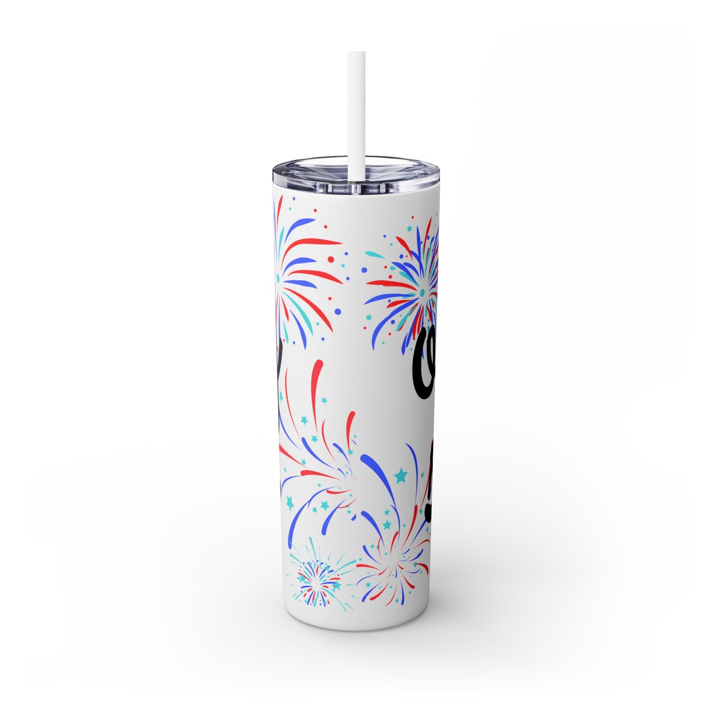 Oh My Stars Skinny Tumbler with Straw, 20oz