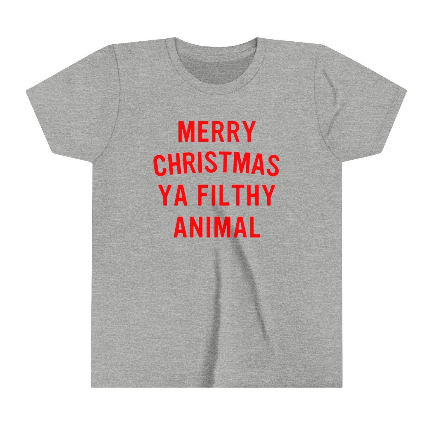 Merry Christmas Ya Filthy Animal Youth Short Sleeve Tee