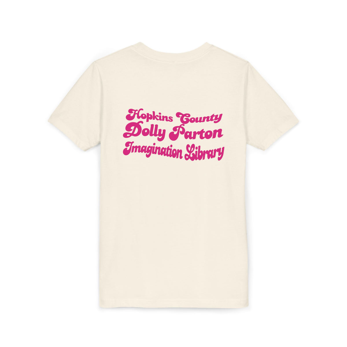 Pink Youth Tee — "What Would Dolly Read?" Dolly Parton Imagination Library Fundraising Shirt
