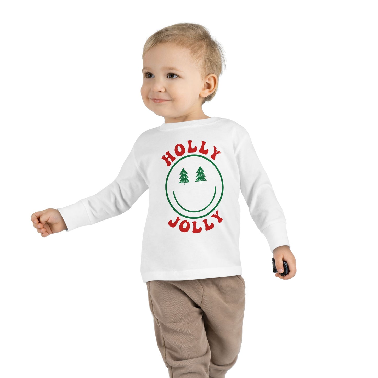 Holly Jolly Smiles Toddler Long Sleeve Tee