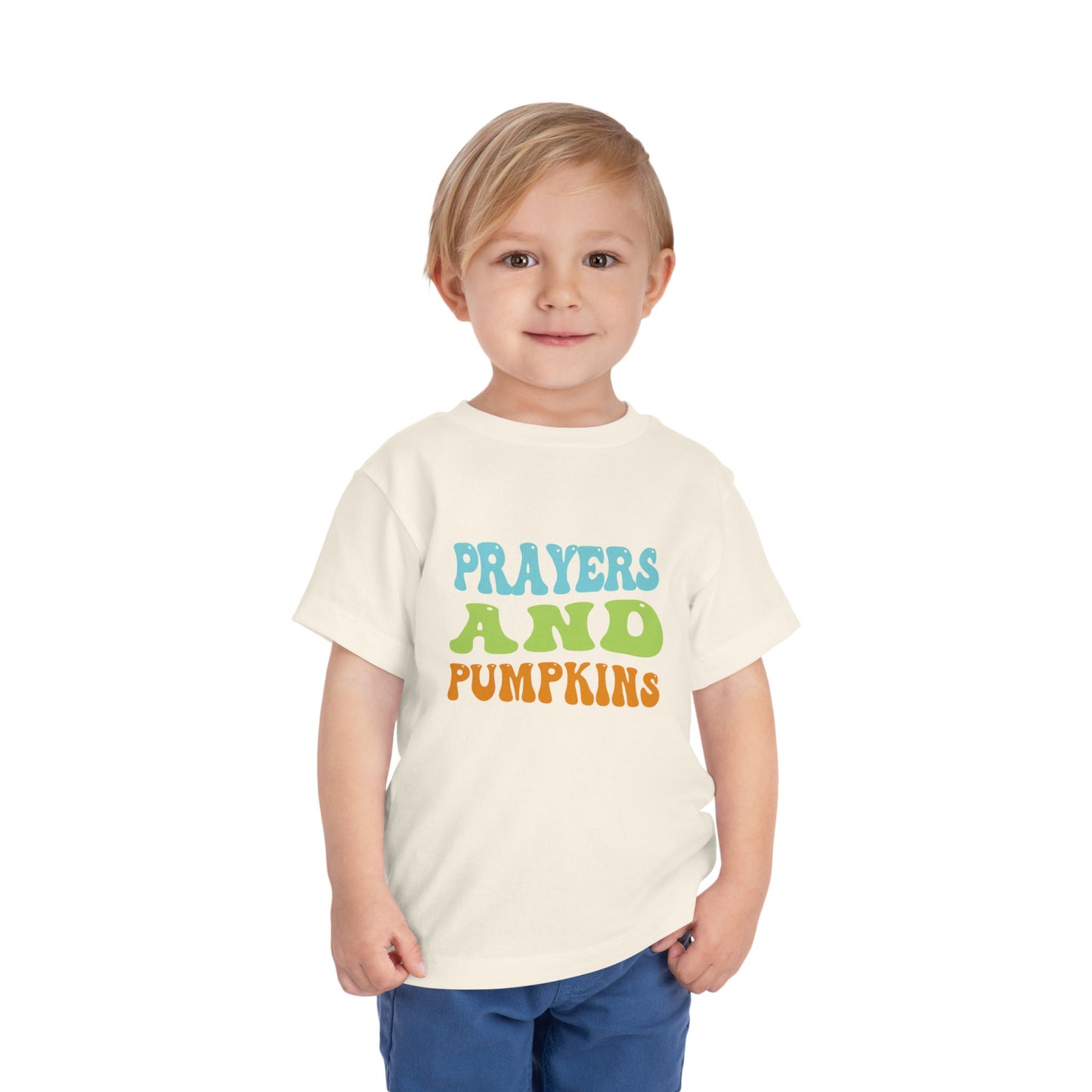 Toddler Prayers & Pumpkins Short Sleeve Tee