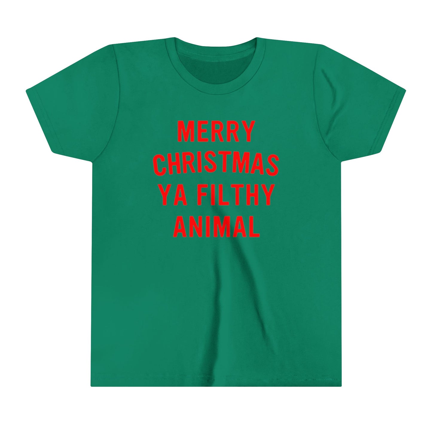 Merry Christmas Ya Filthy Animal Youth Short Sleeve Tee