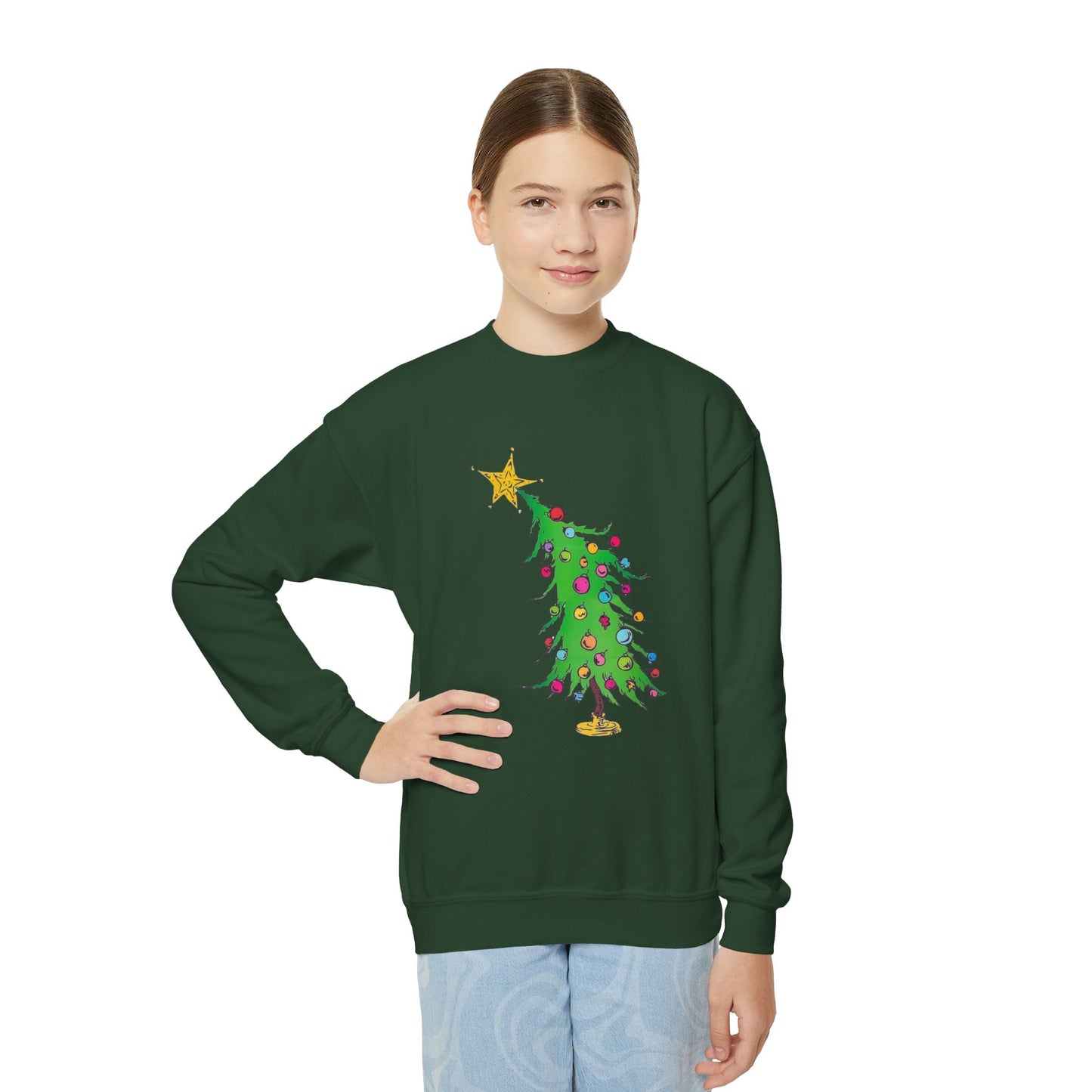 Welcome Christmas Youth Crewneck Sweatshirt