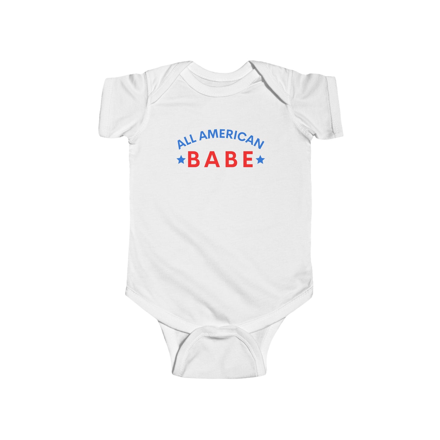 All American Red White and Blue Babe Infant Onesie