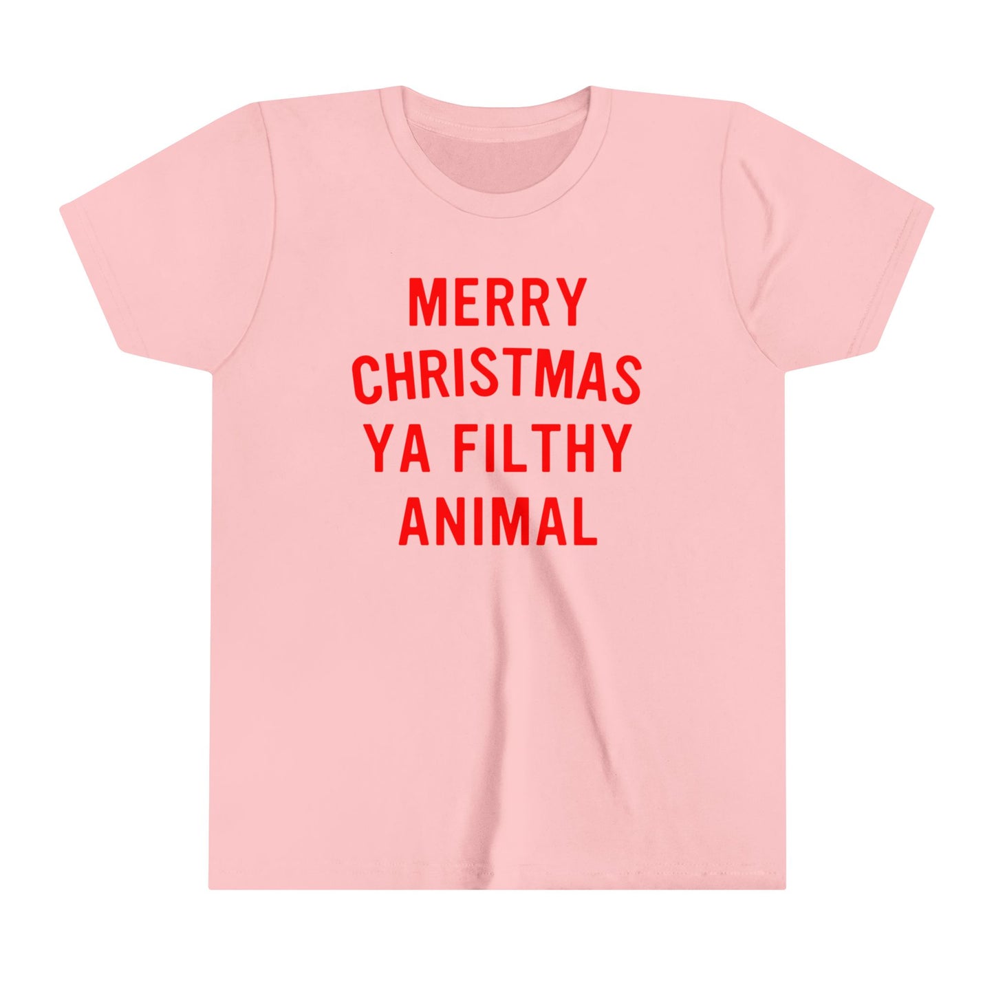 Merry Christmas Ya Filthy Animal Youth Short Sleeve Tee