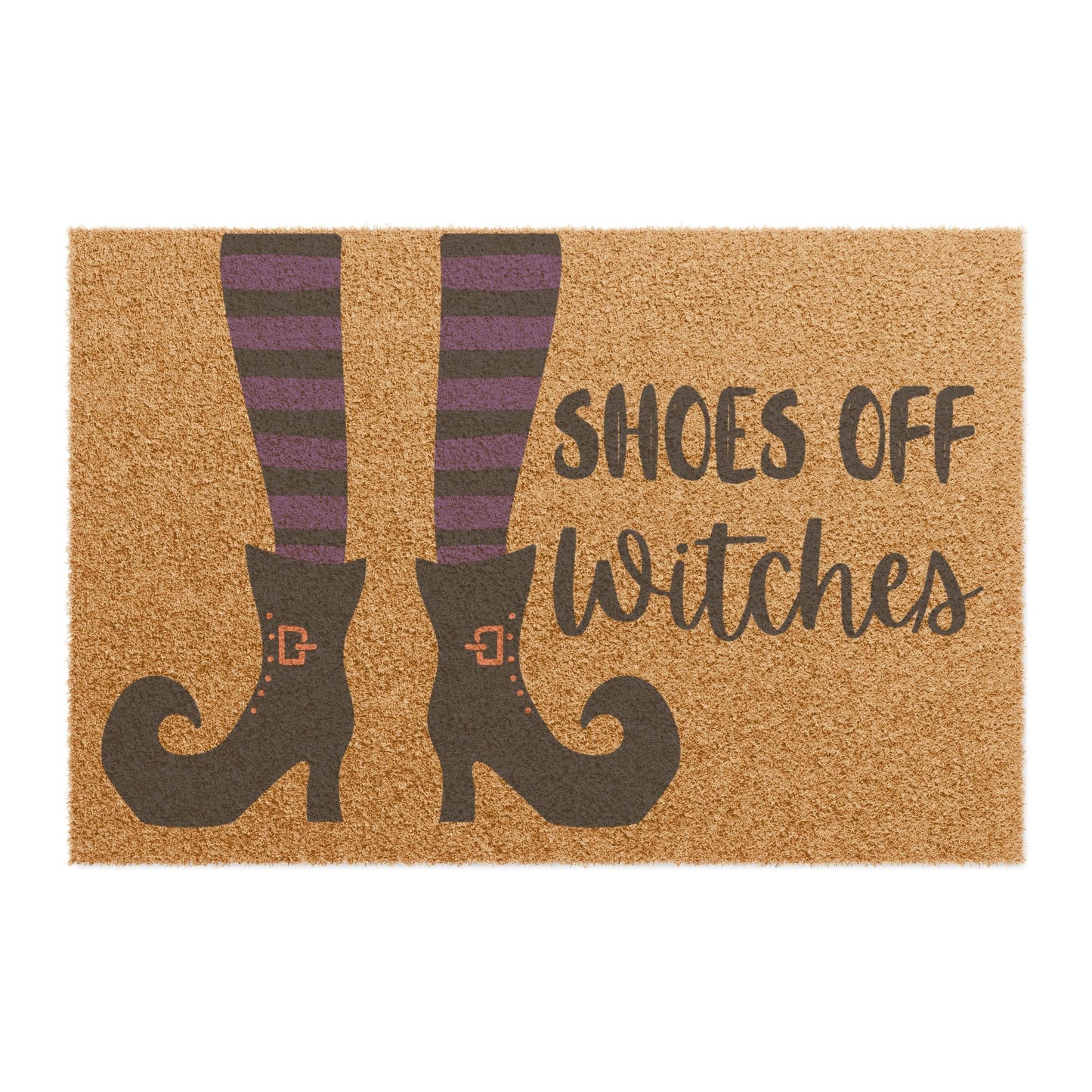 Shoes Off Witches Halloween Doormat
