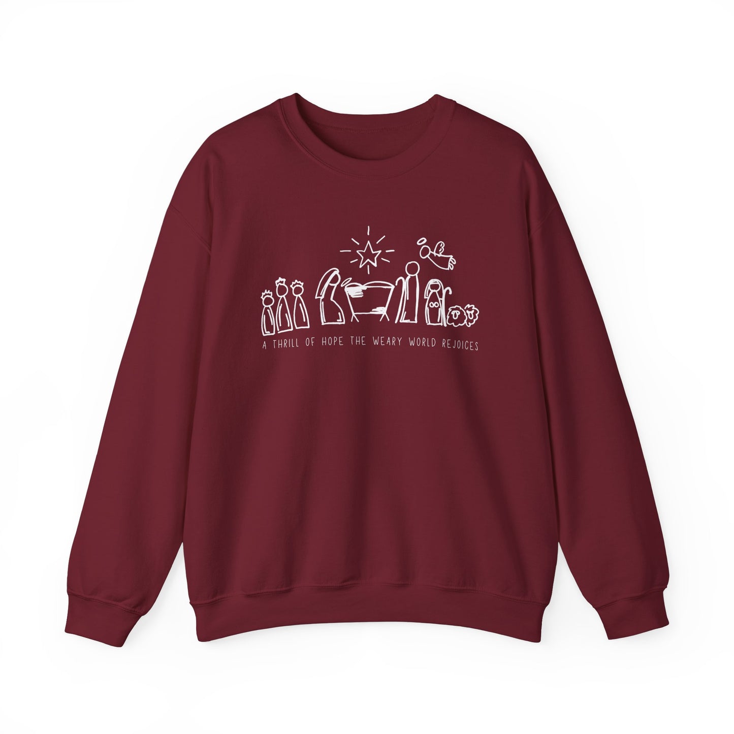 A Thrill of Hope Nativity Crewneck Sweatshirt