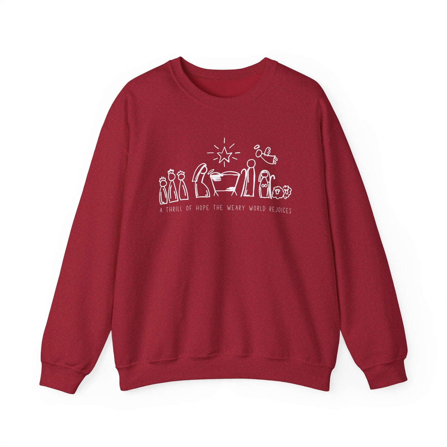 A Thrill of Hope Nativity Crewneck Sweatshirt