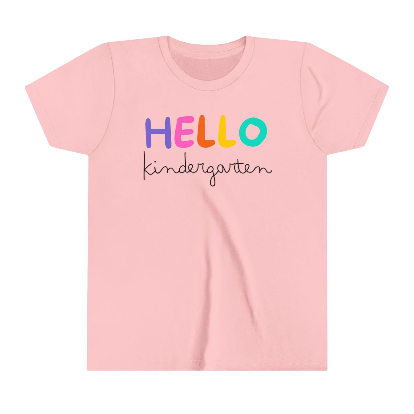Girls Hello Kindergarten Youth Short Sleeve Tee