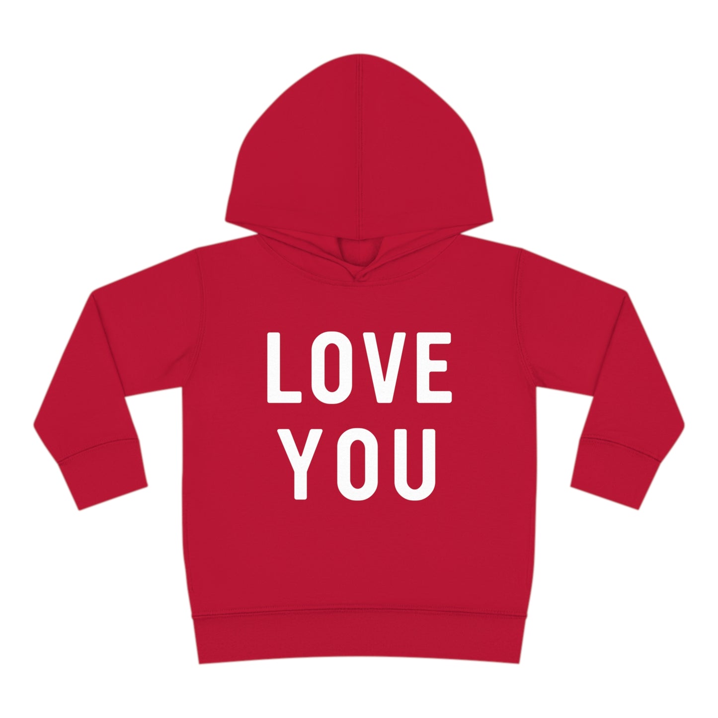 Love You Toddler Pullover Fleece Hoodie