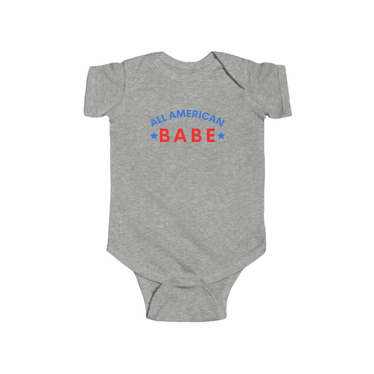 All American Red White and Blue Babe Infant Onesie
