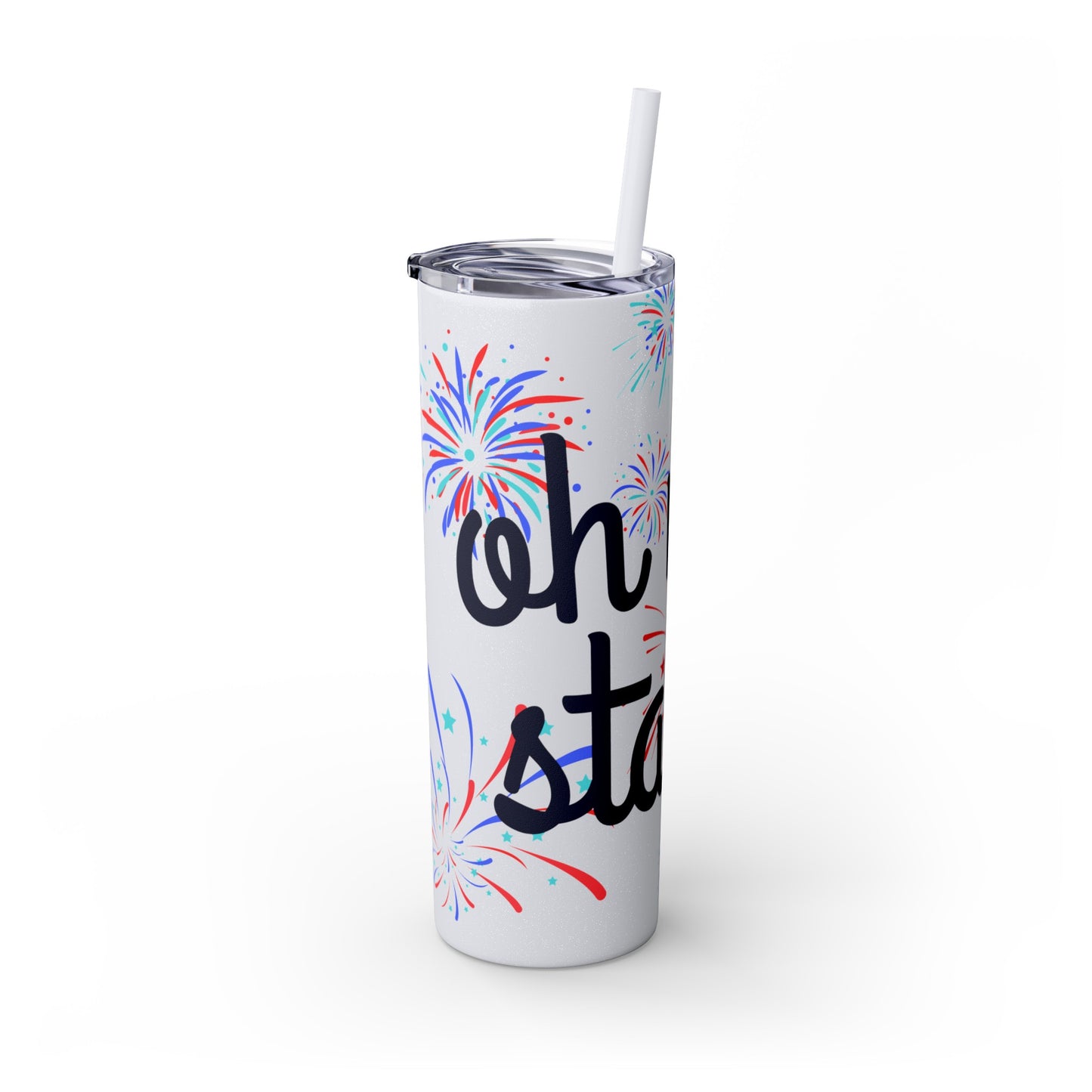 Oh My Stars Skinny Tumbler with Straw, 20oz