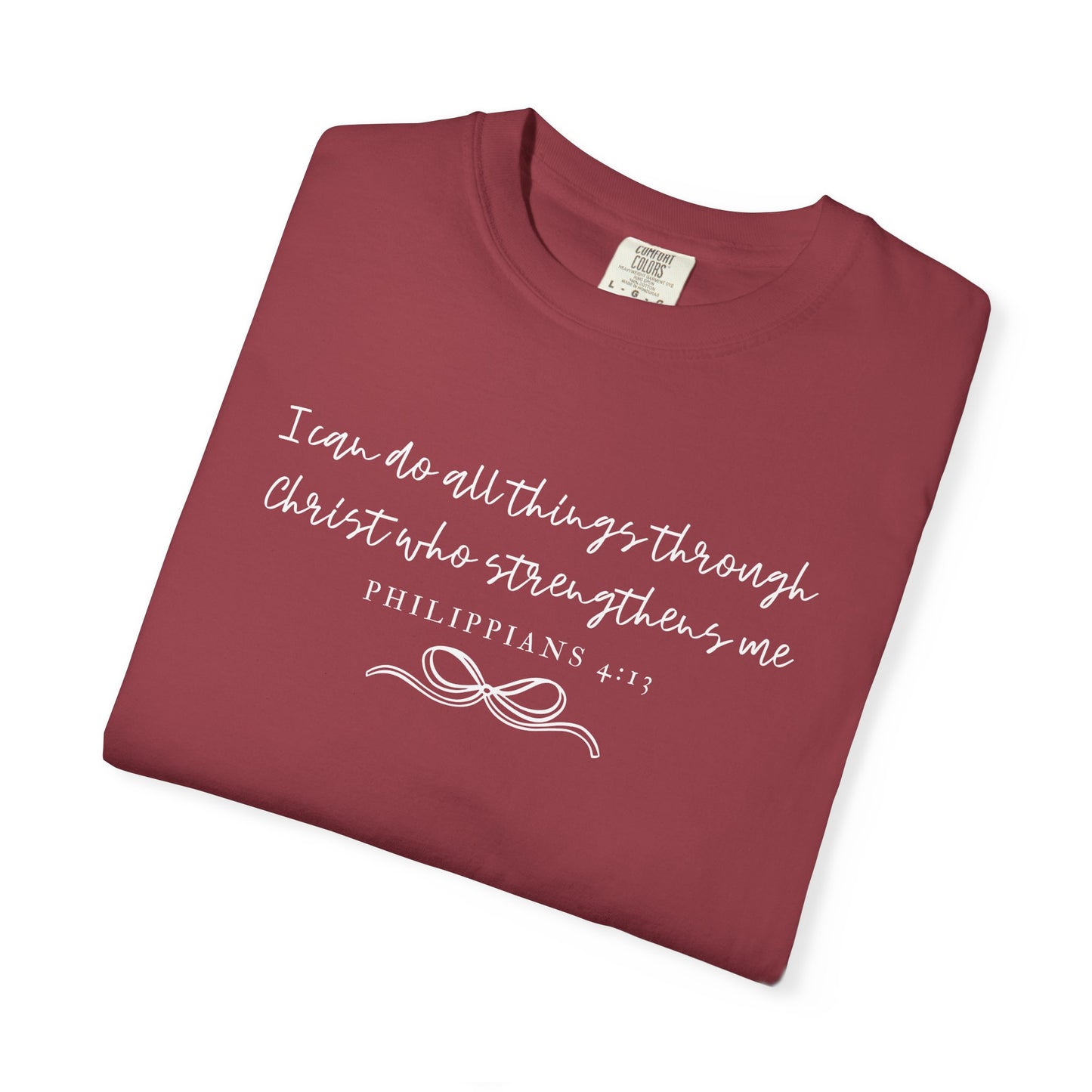 Philippians 4:13 Comfort Christian Tee