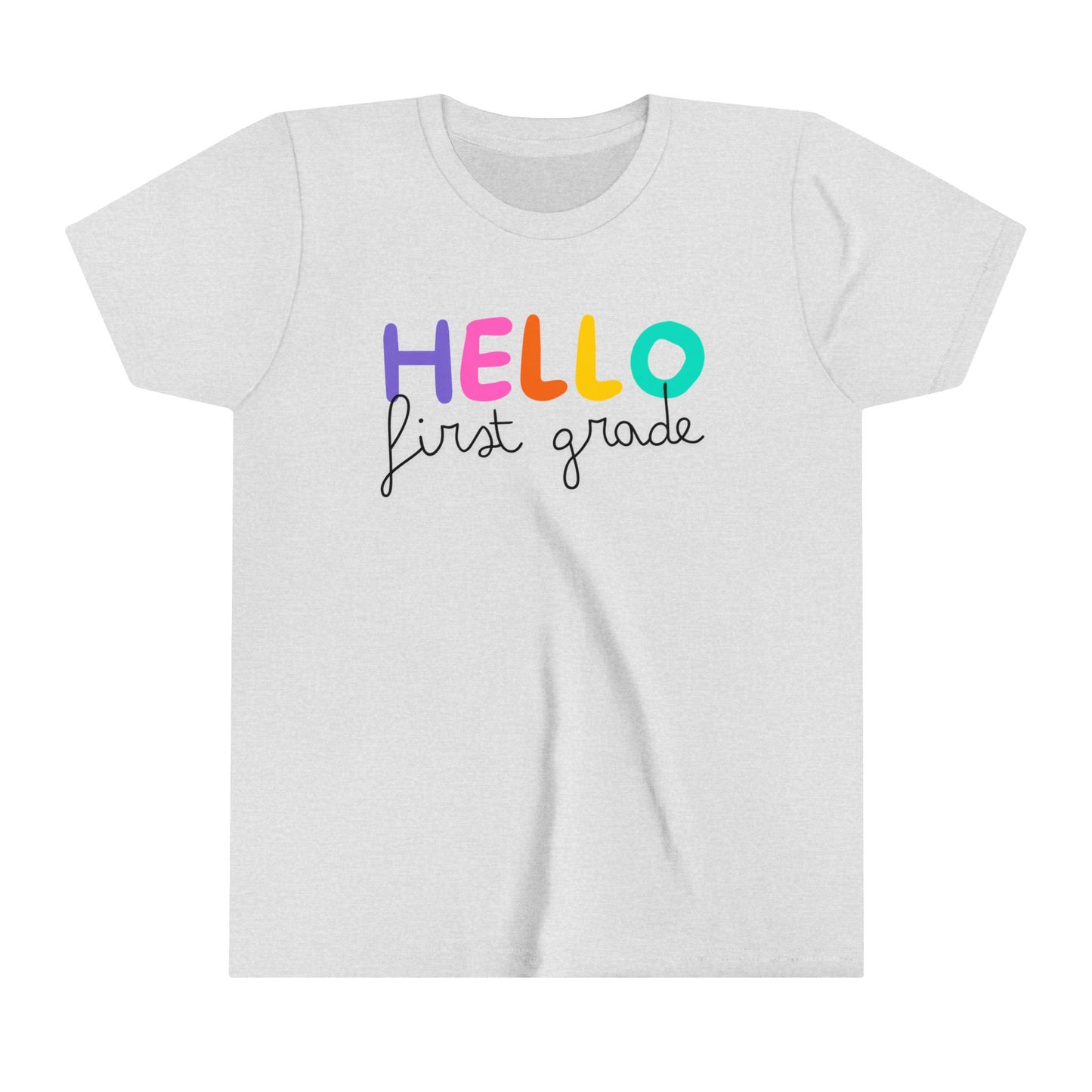 Girls Hello 1st Grade Youth Short Sleeve Tee