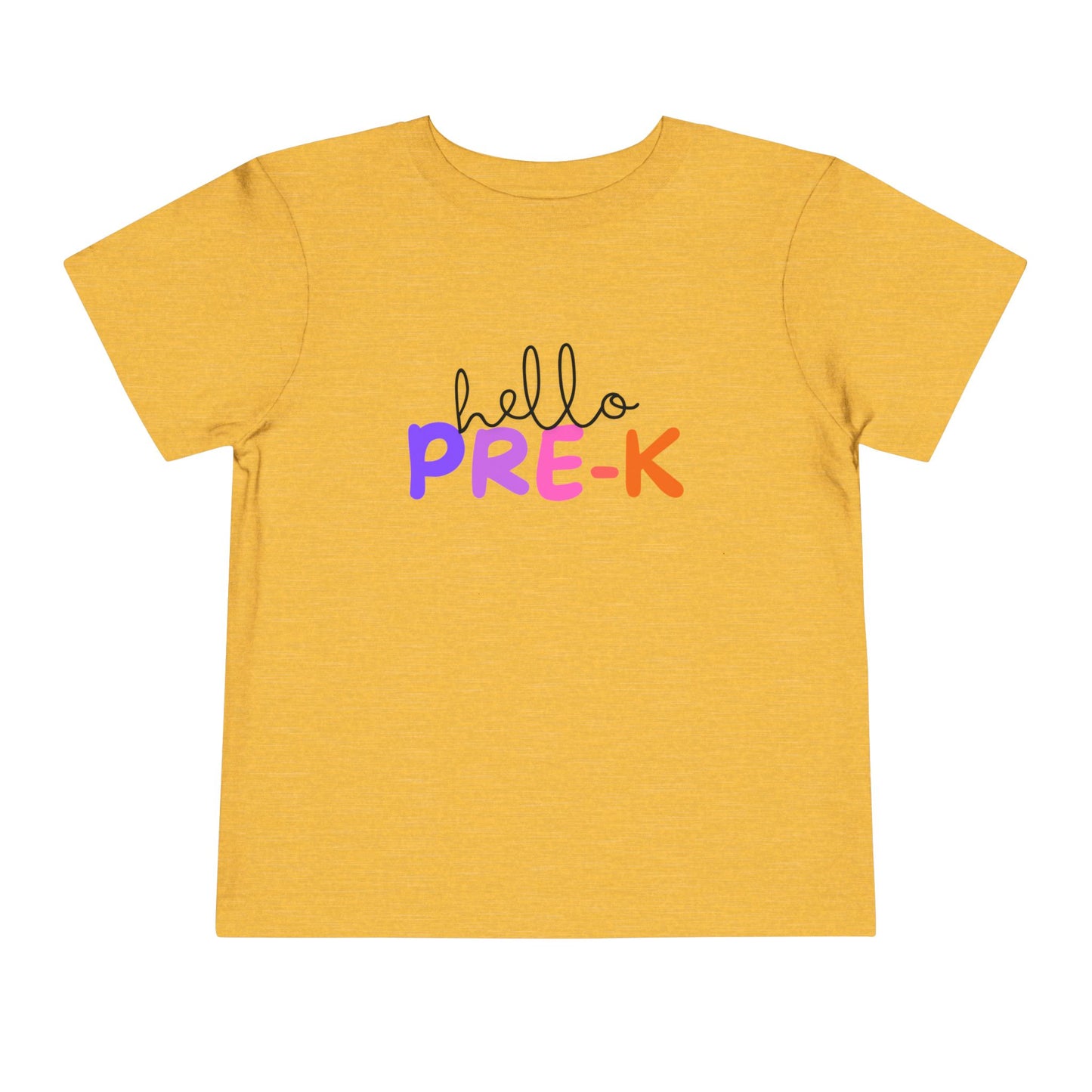 Hello Pre-K Girly Toddler Short Sleeve Tee