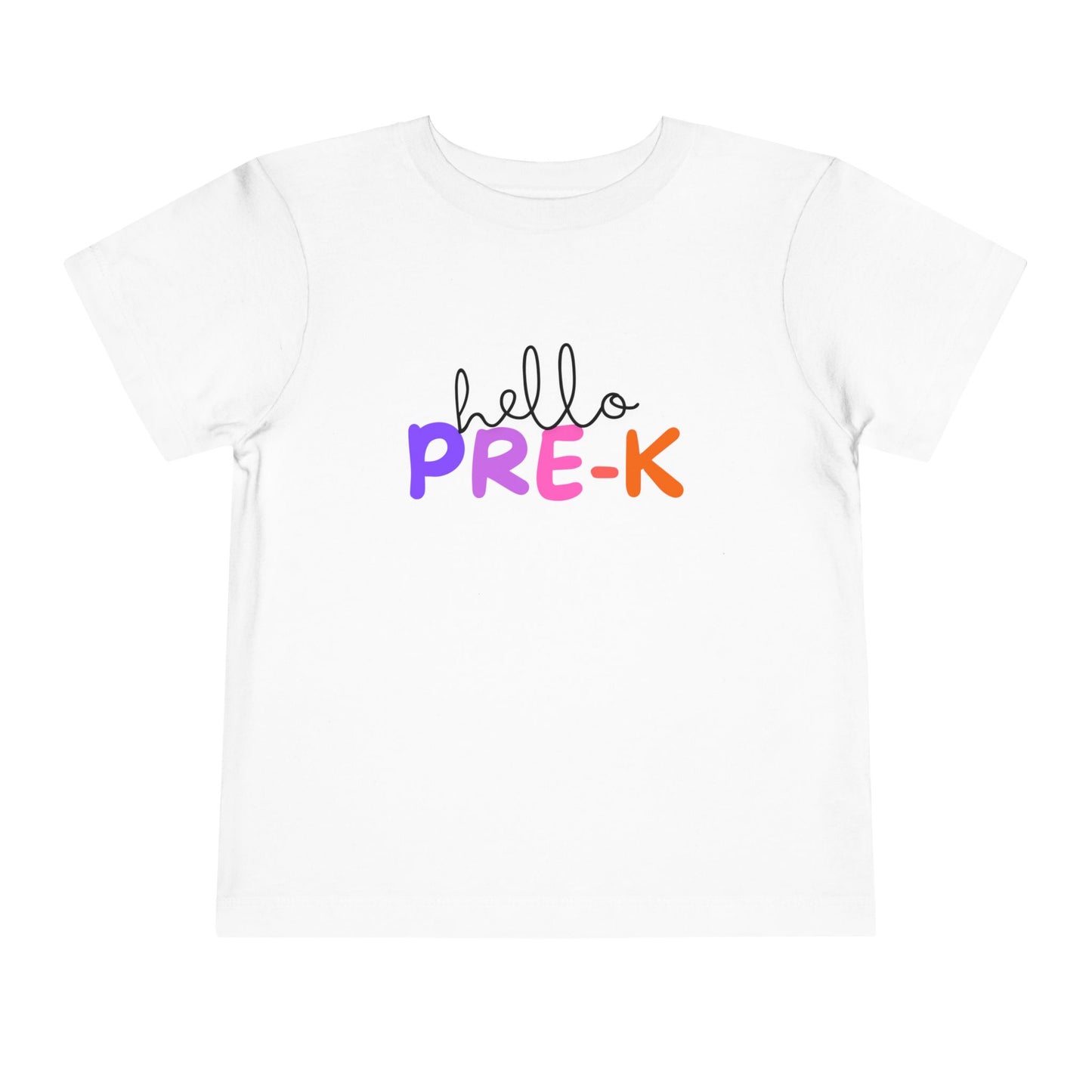 Hello Pre-K Girly Toddler Short Sleeve Tee