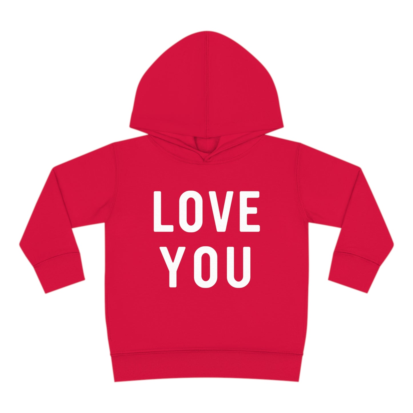 Love You Toddler Pullover Fleece Hoodie