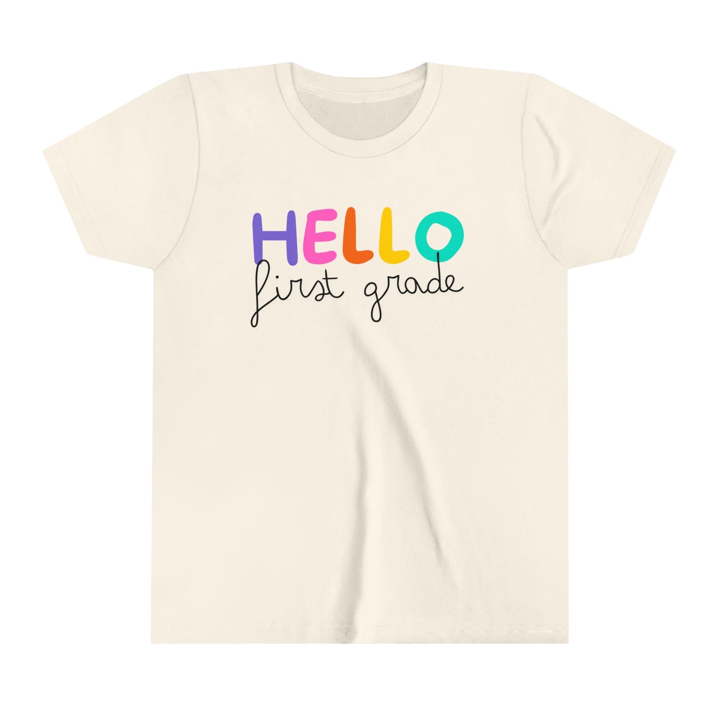 Girls Hello 1st Grade Youth Short Sleeve Tee
