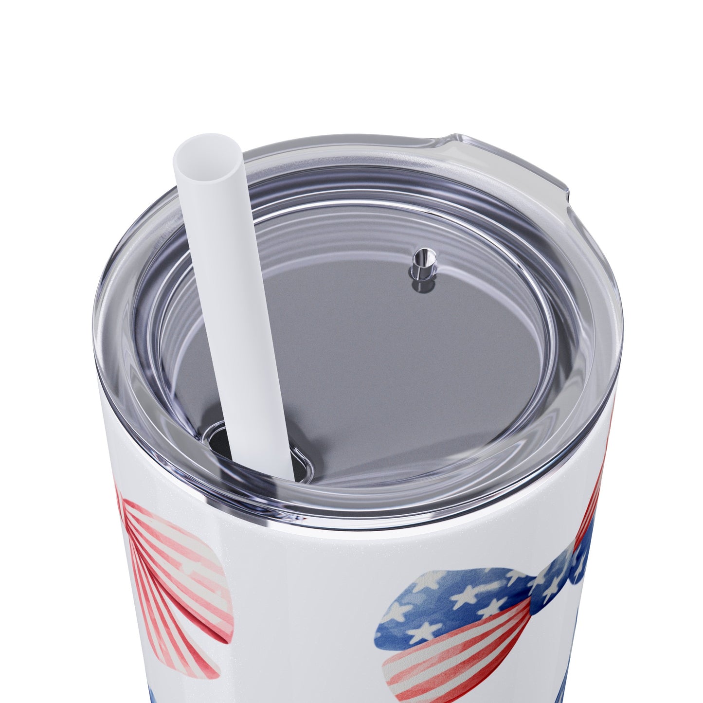 America the Bow-tiful Skinny Tumbler with Straw, 20oz