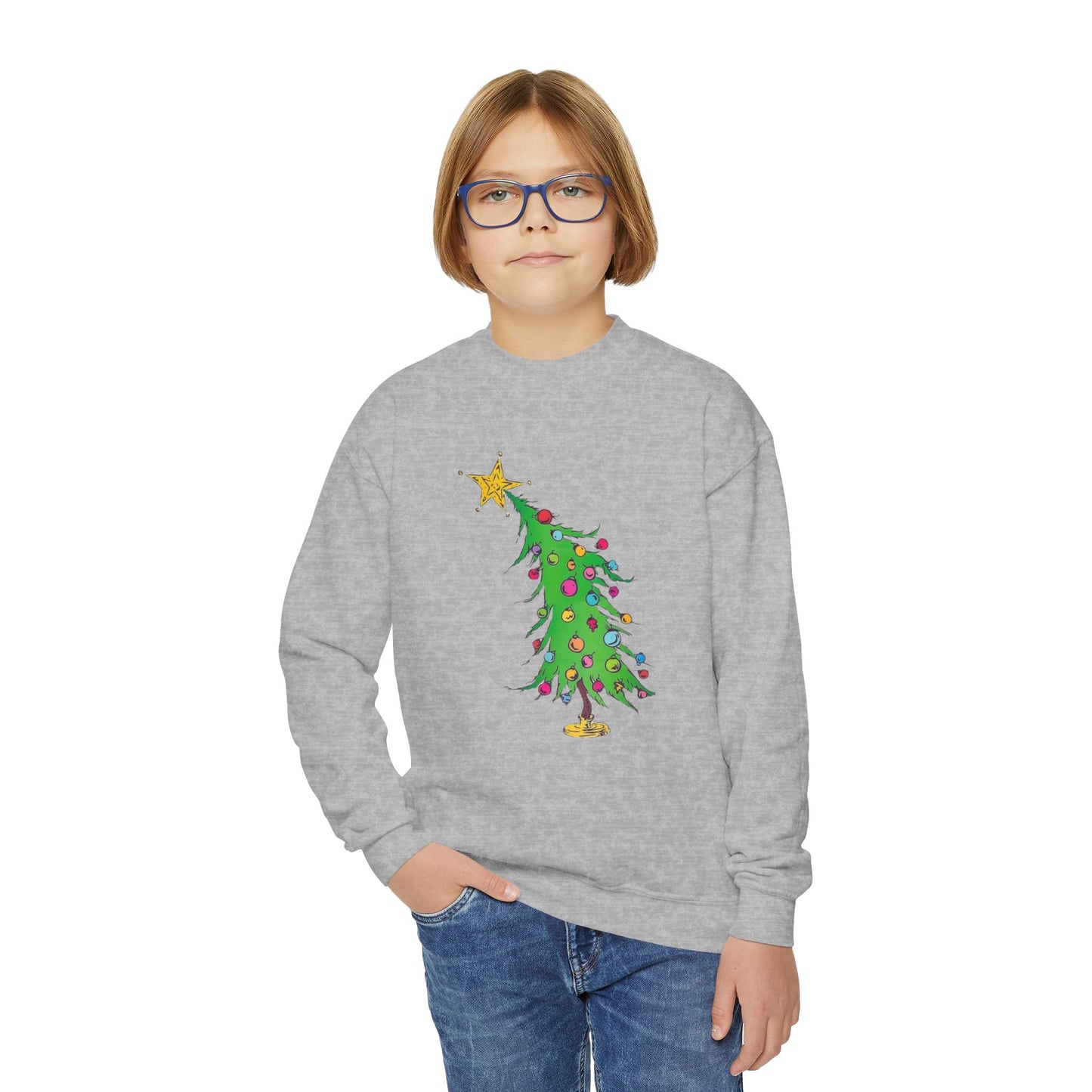 Welcome Christmas Youth Crewneck Sweatshirt