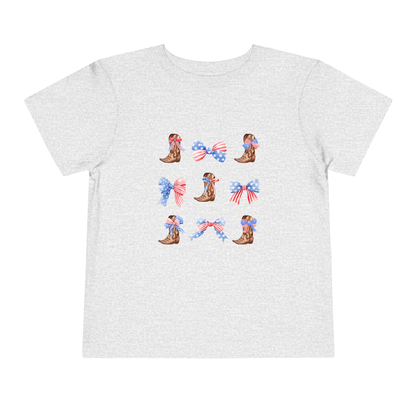 All American Boots & Bows Toddler Short Sleeve Tee