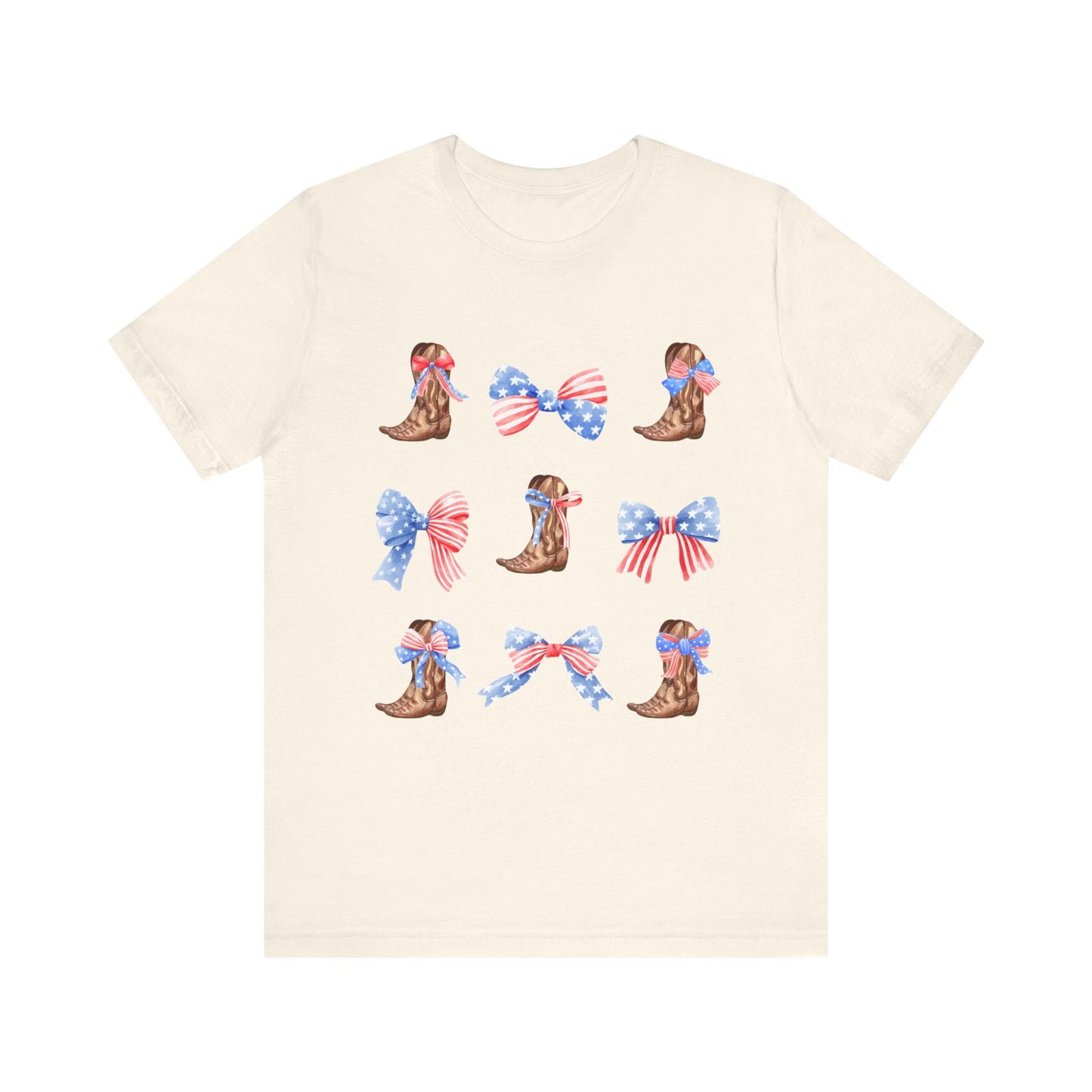 All American Boots & Bows Short Sleeve Tee