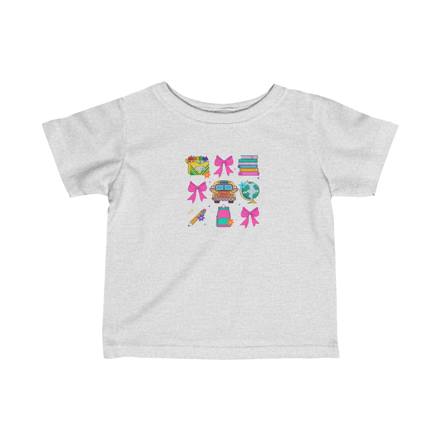 Back to School Bows Infant Fine Jersey Tee